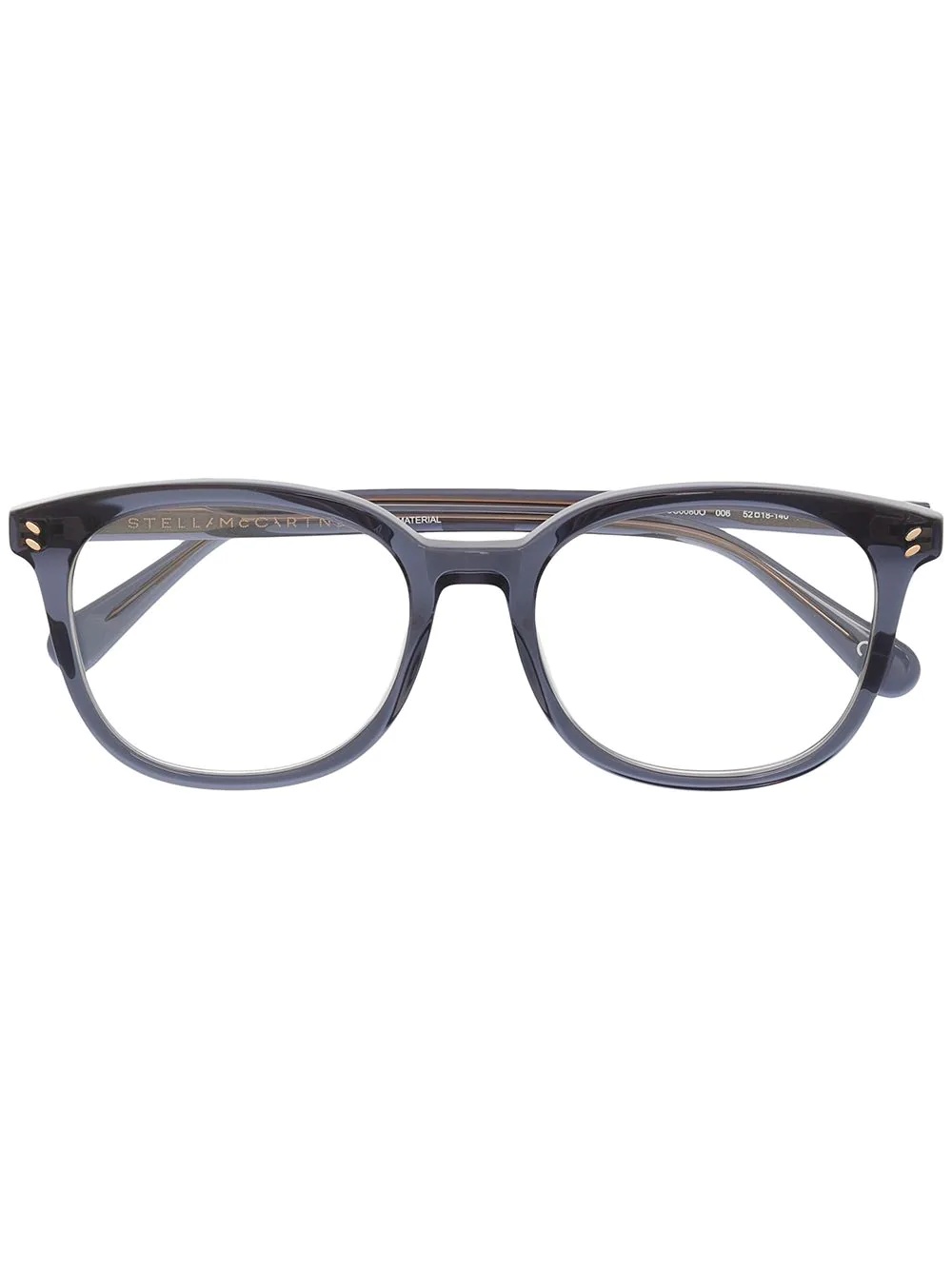 transparent-effect square frame glasses - 1