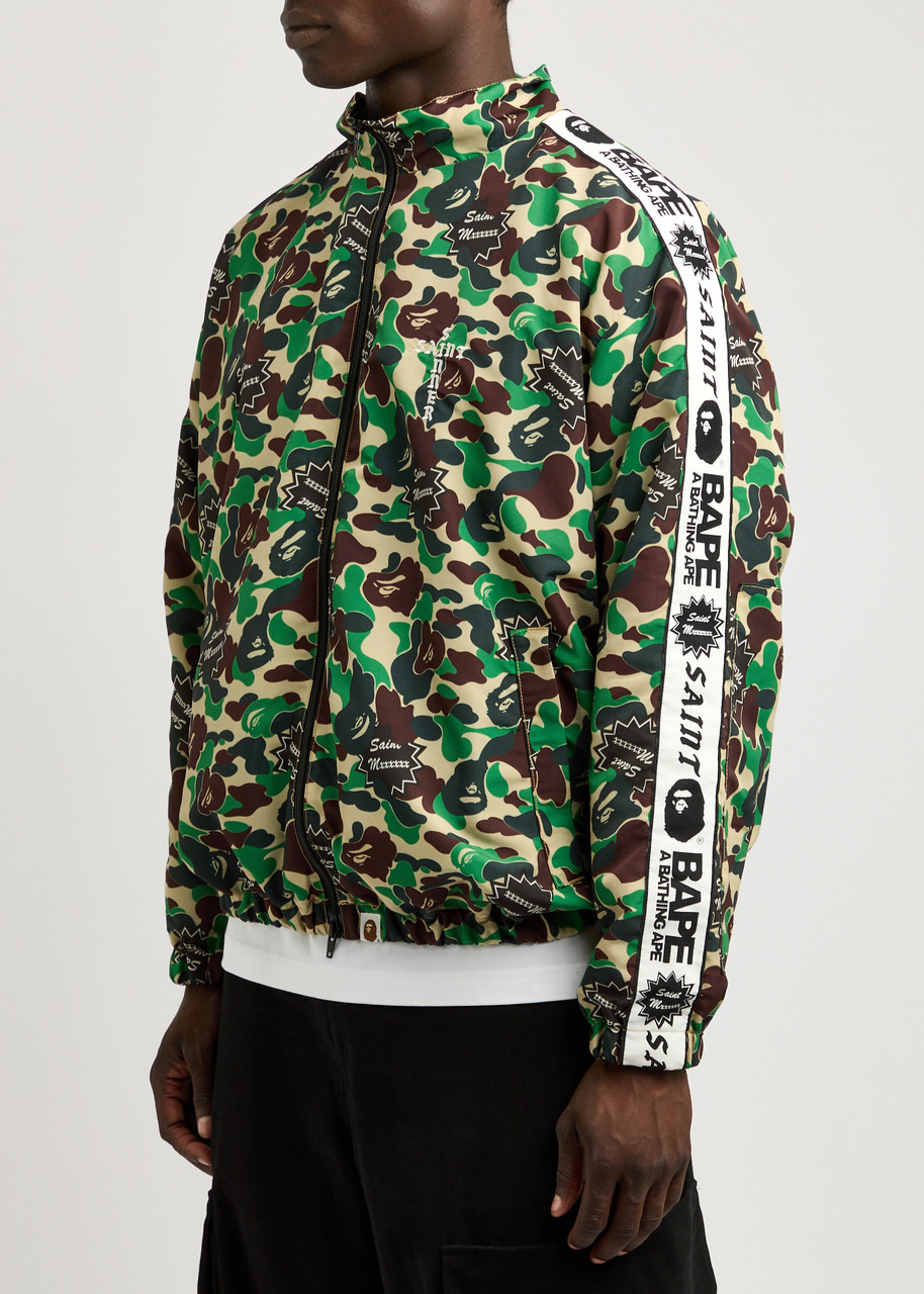Saint Mxxxxxx X A Bathing Ape Printed Nylon Track Jacket - 2