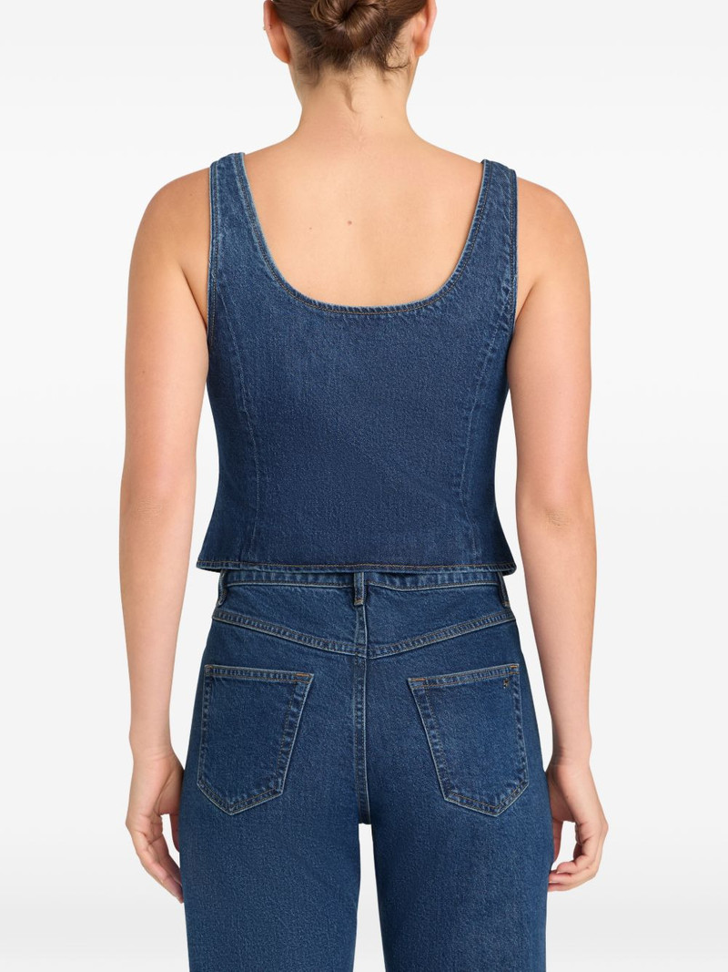 Rowena button-up denim top 4