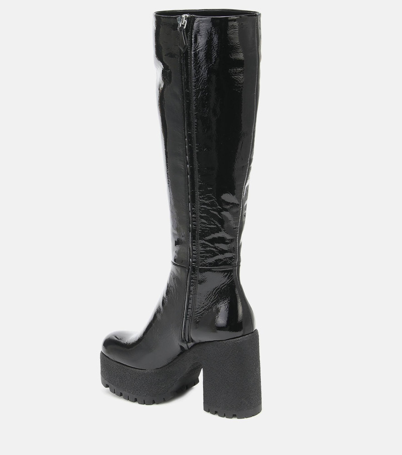 Miu Miu Leather platform knee-high boots outlook