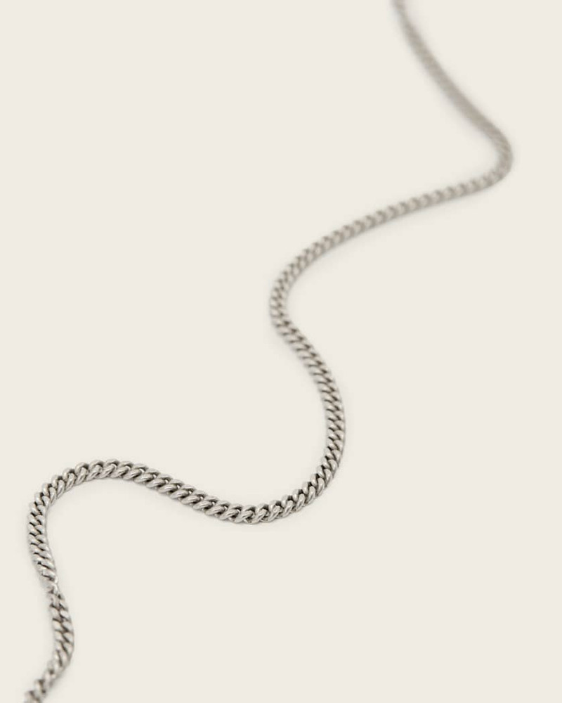 AXL CURB STERLING SILVER CHAIN NECKLACE 3