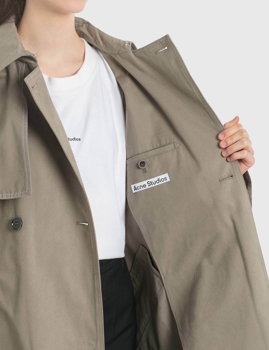 Double-Breasted Trench Coat - 5