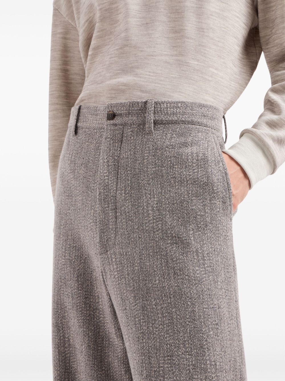 cropped straight-legged trousers - 4