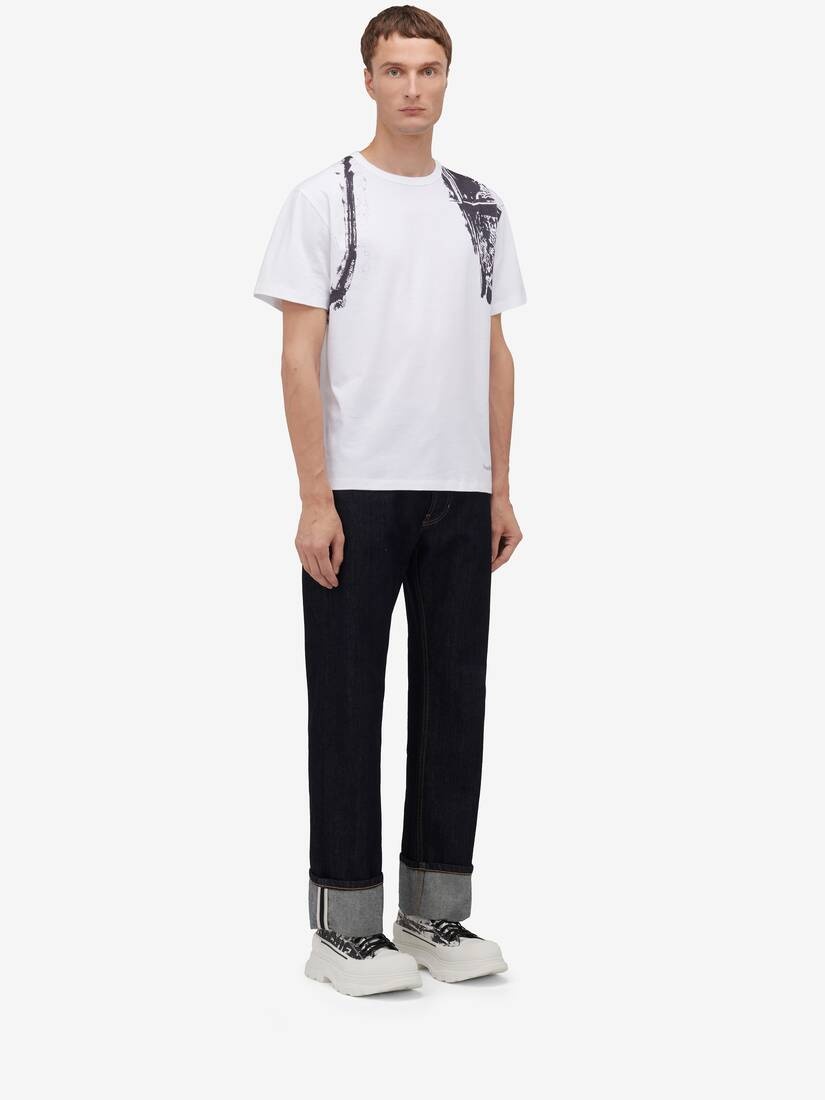 Men's Fold Harness T-shirt in White/black - 3