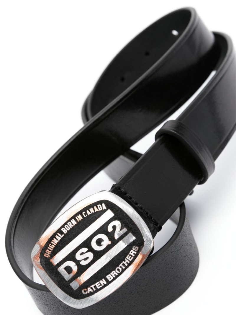 DSQUARED2 logo-buckle leather belt outlook
