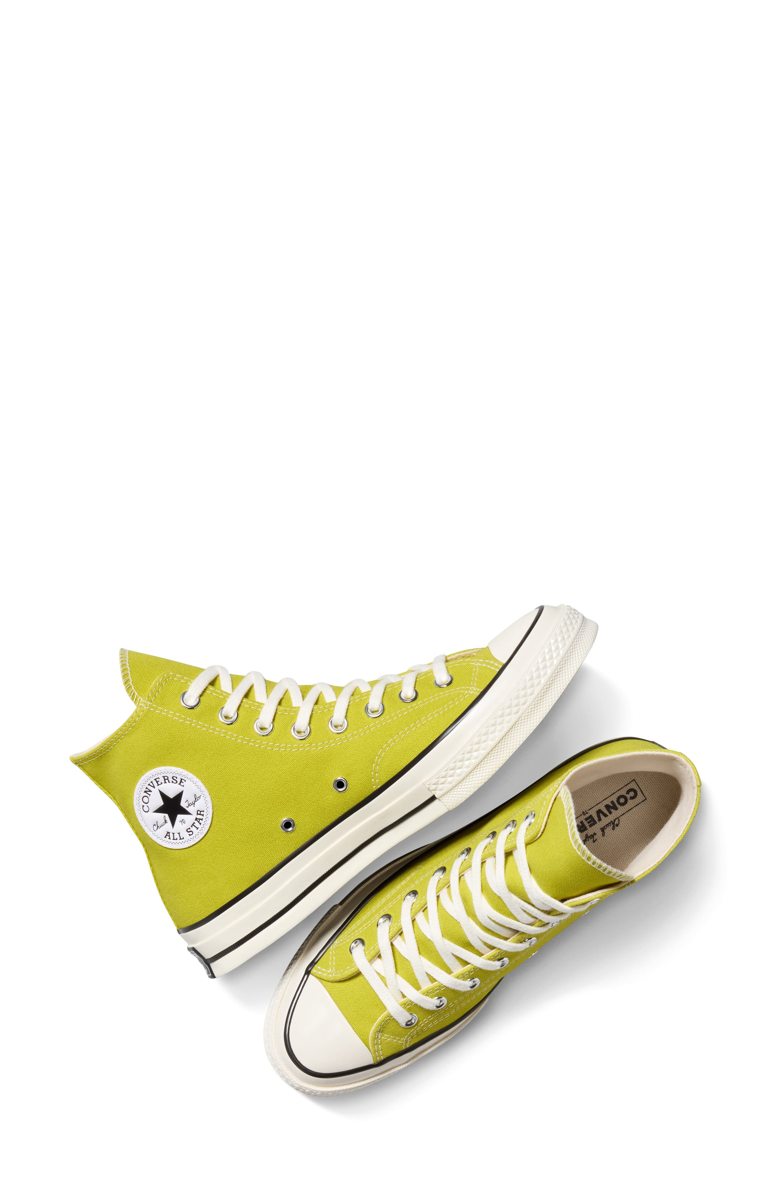 Converse Gender Inclusive Chuck 70 High Top Sneaker in Moss Sauce/Egret/Black at Nordstrom - 4