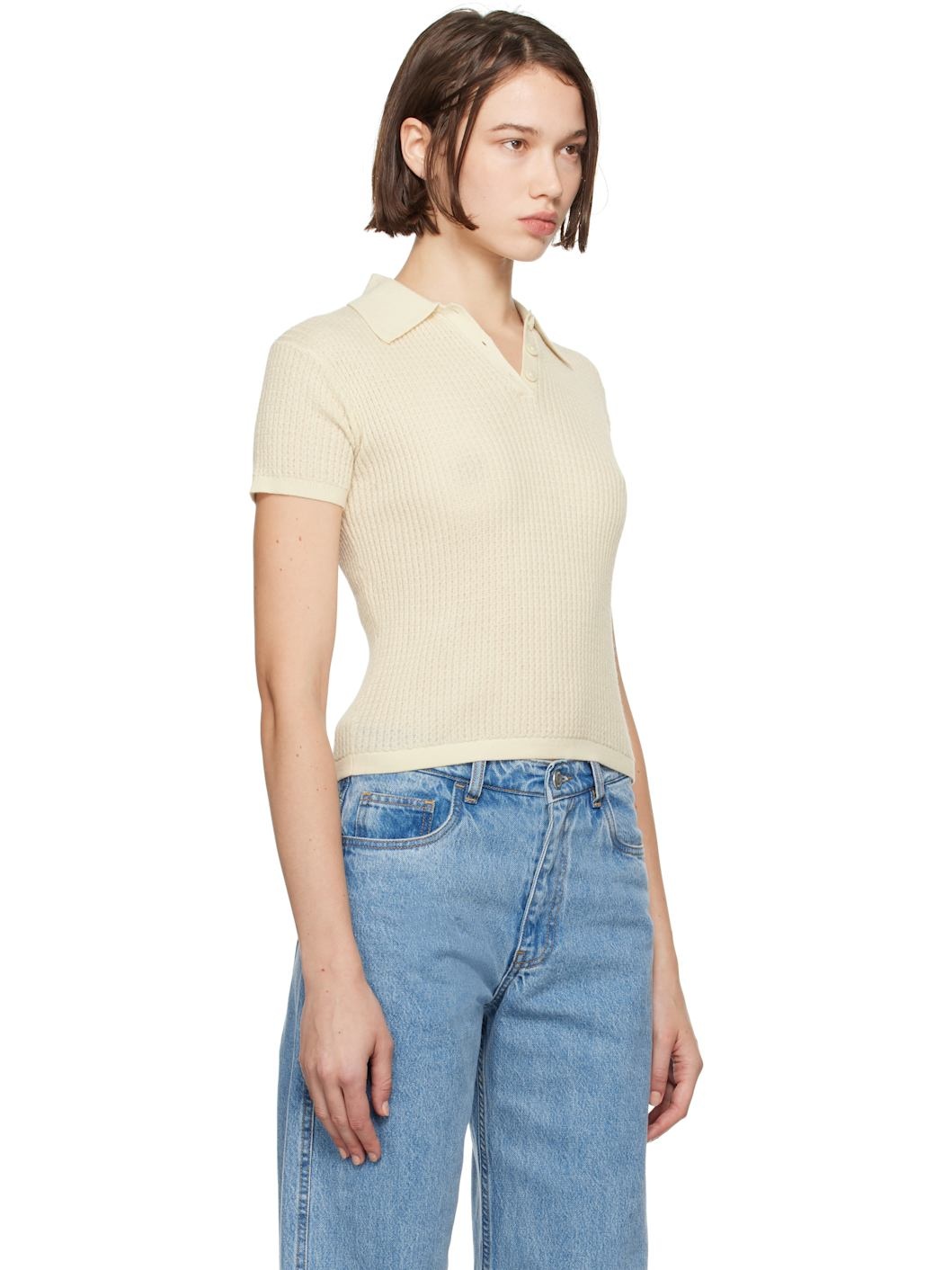 White Shrunken Polo - 2