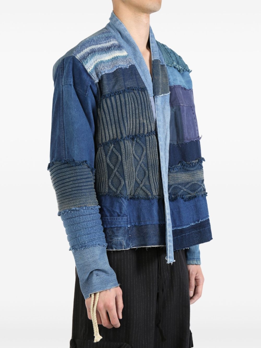 Mixed Blues GL1 cropped jacket - 3