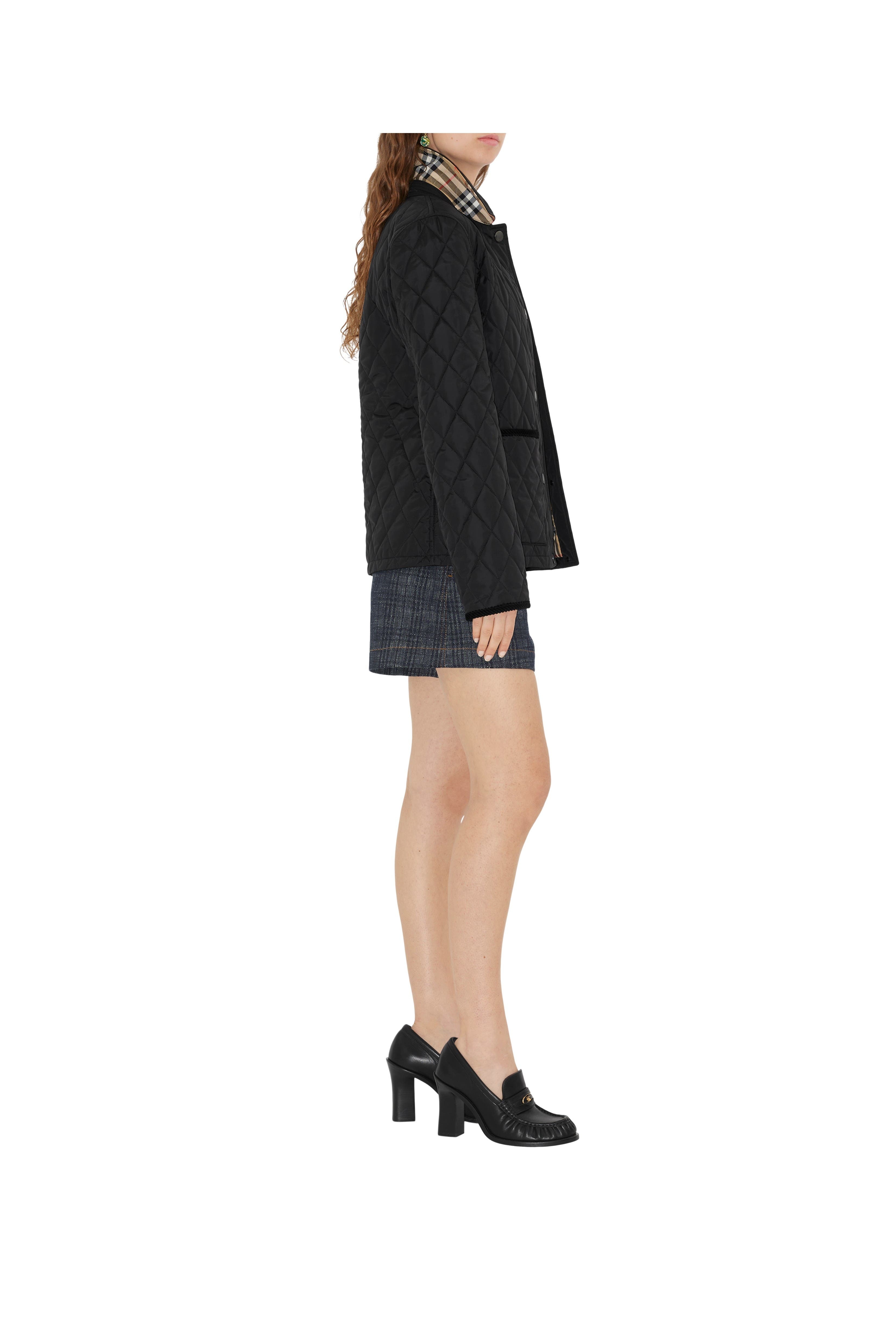 burberry Quilted Nylon Jacket in Black/sand at Nordstrom - 3