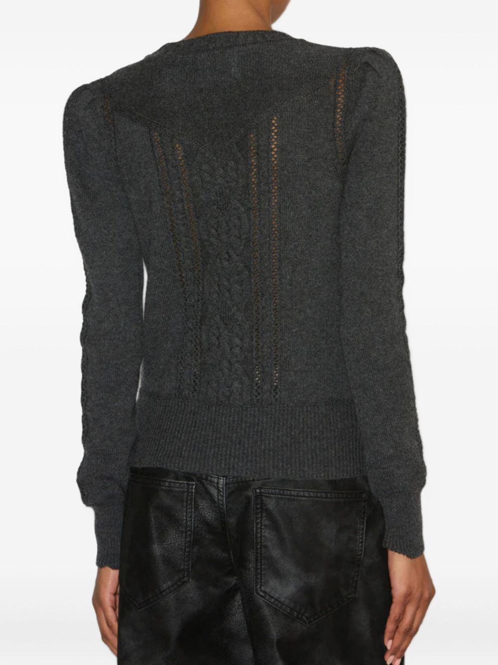 long-sleeves cable-knit sweater - 4