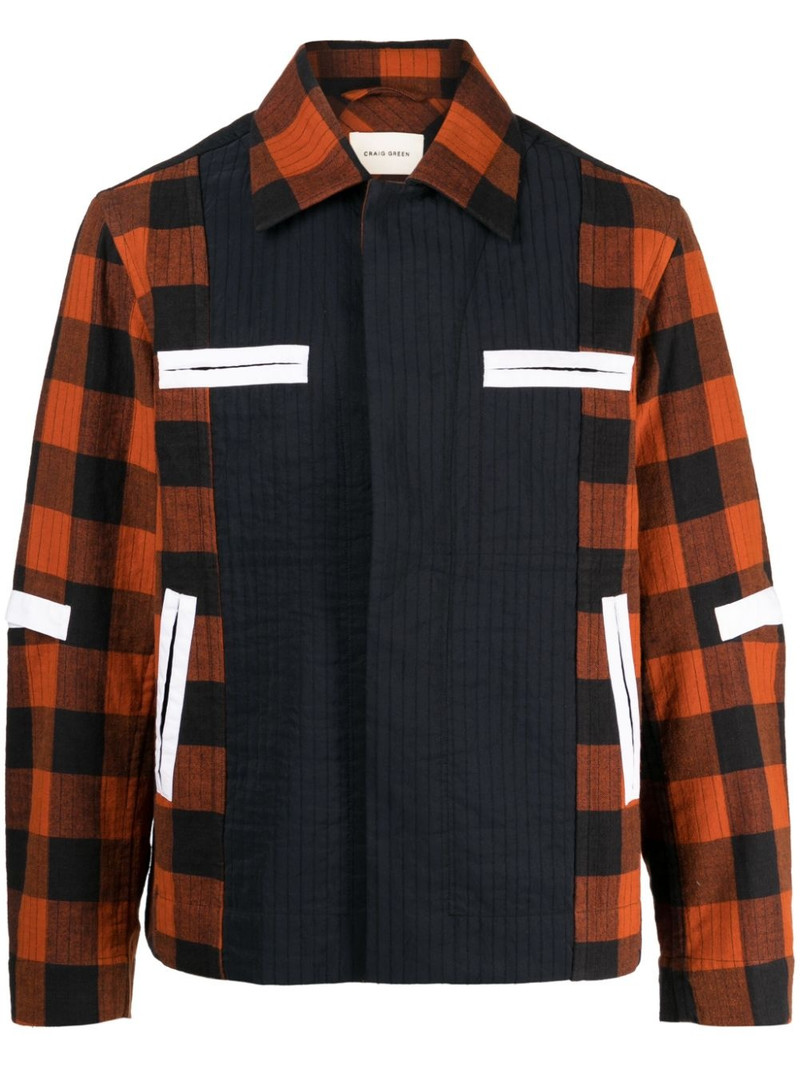 check-pattern cotton jacket 1