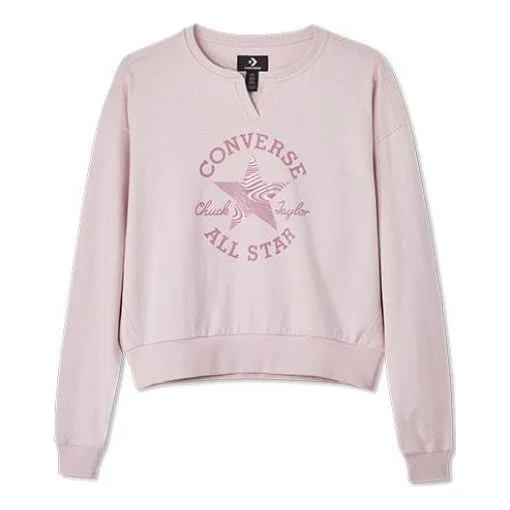 (WMNS) Converse Chuck Taylor Patch CrewNeck Sweatshirt 'Pink' 10023715-A01 - 1