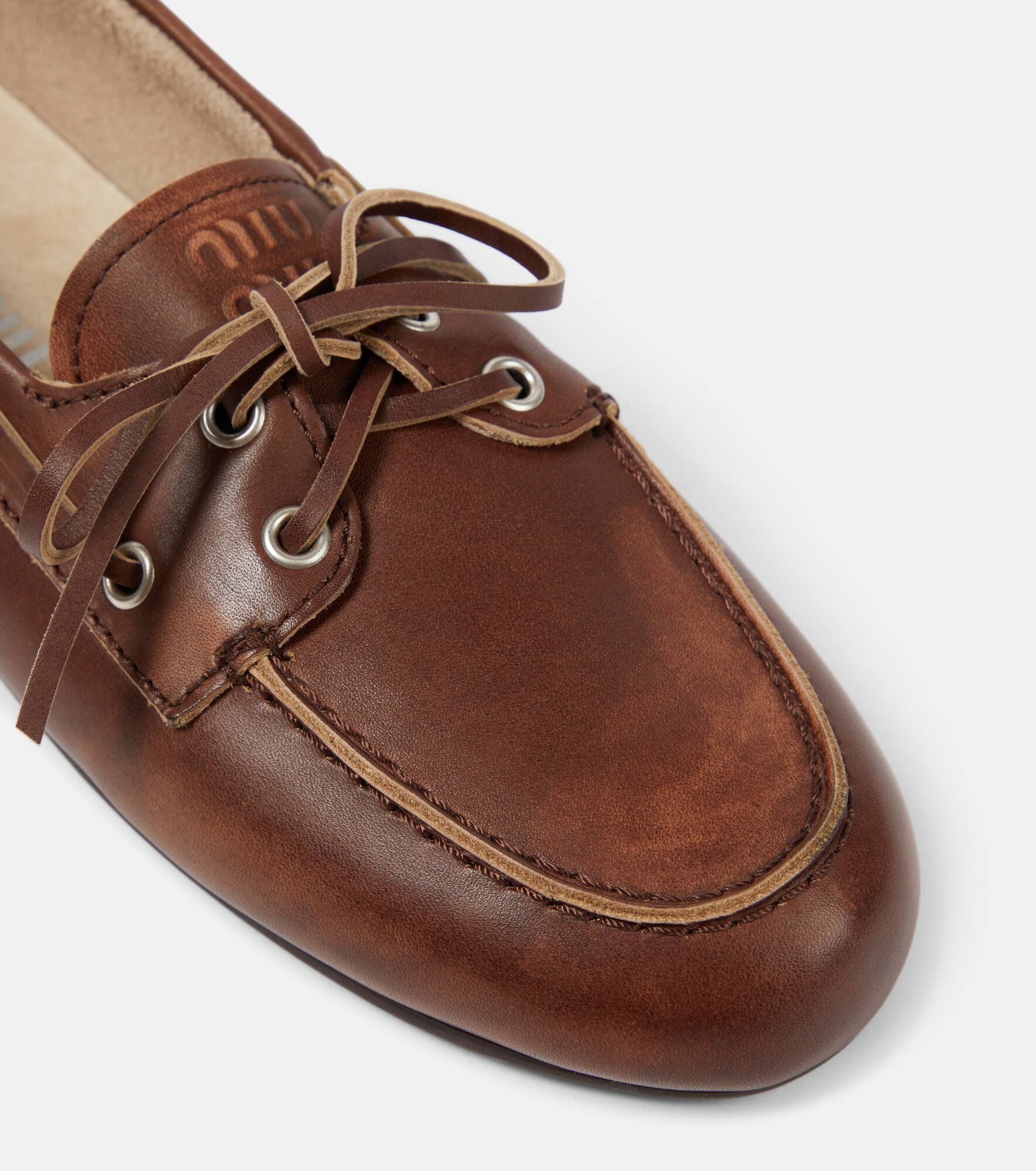 Leather boat shoes - 6