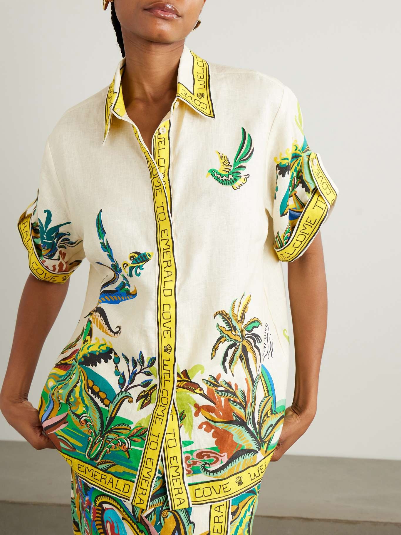 Day Dream printed linen shirt Multi - 3