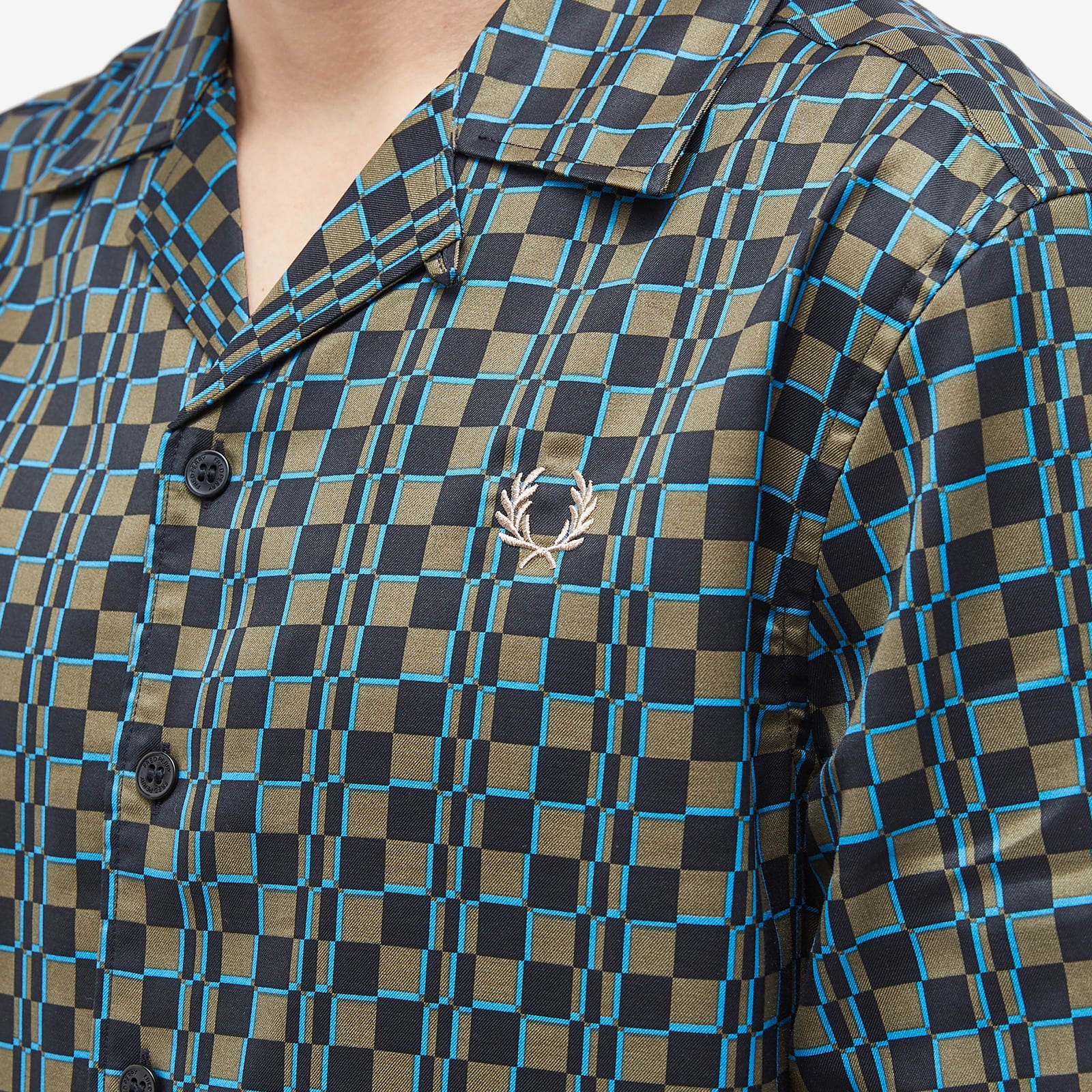 Fred Perry Glitch Chequerboard Vacation Shirt - 5