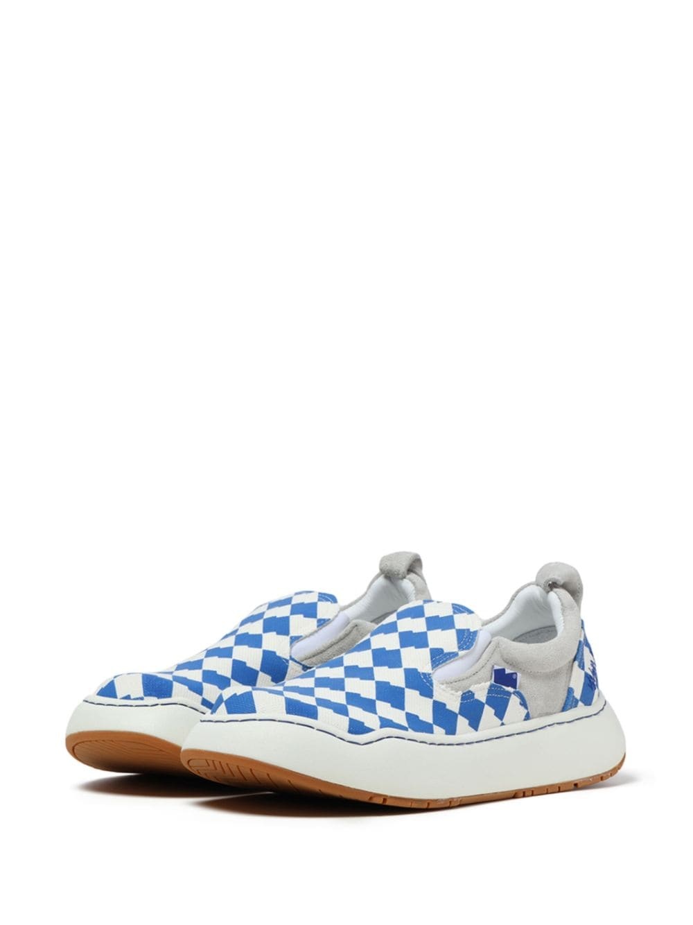 checkered slip-on sneakers - 4