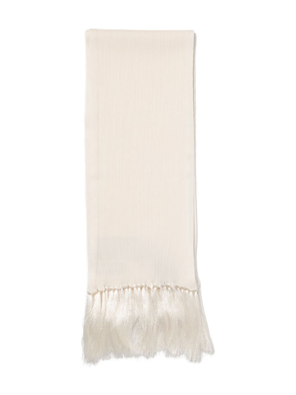 ribbed fringe scarf - 2