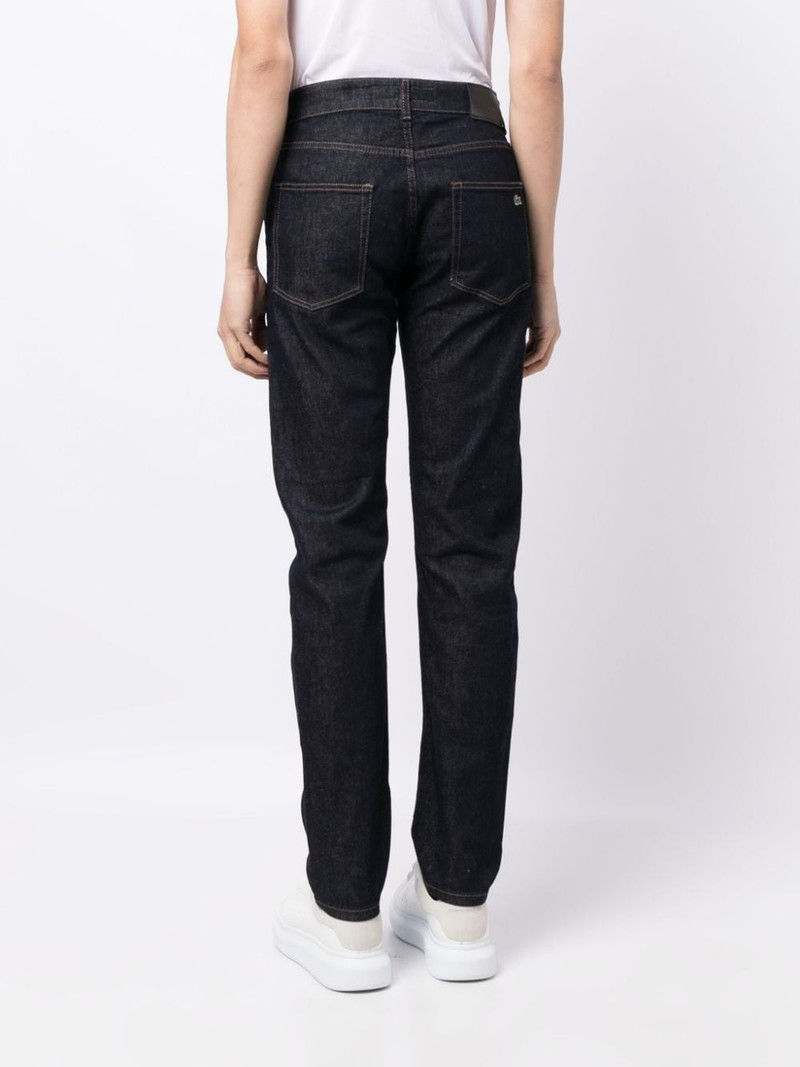 logo-embroidered slim-cut jeans 4