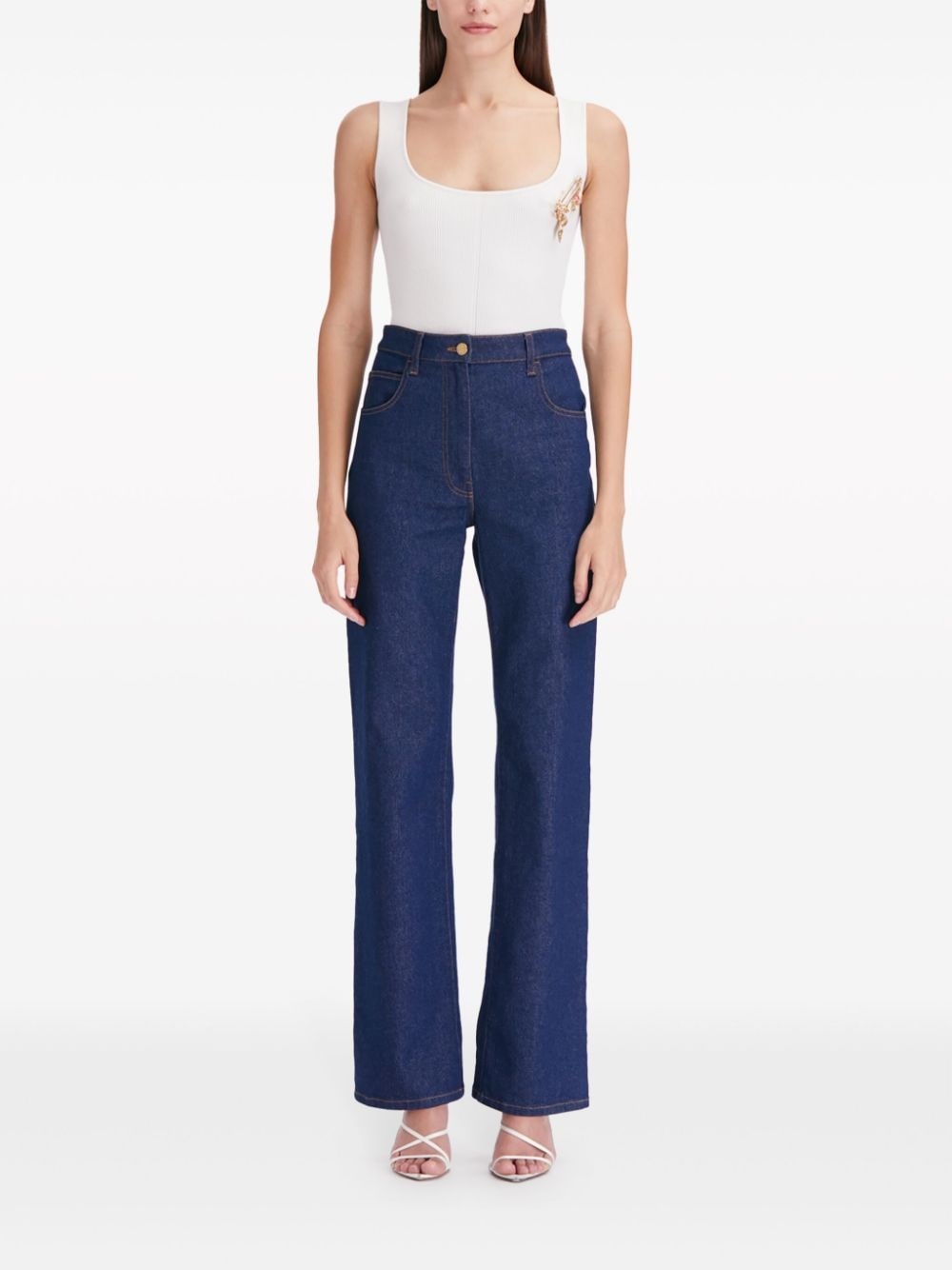 high-rise straight-leg jeans - 2