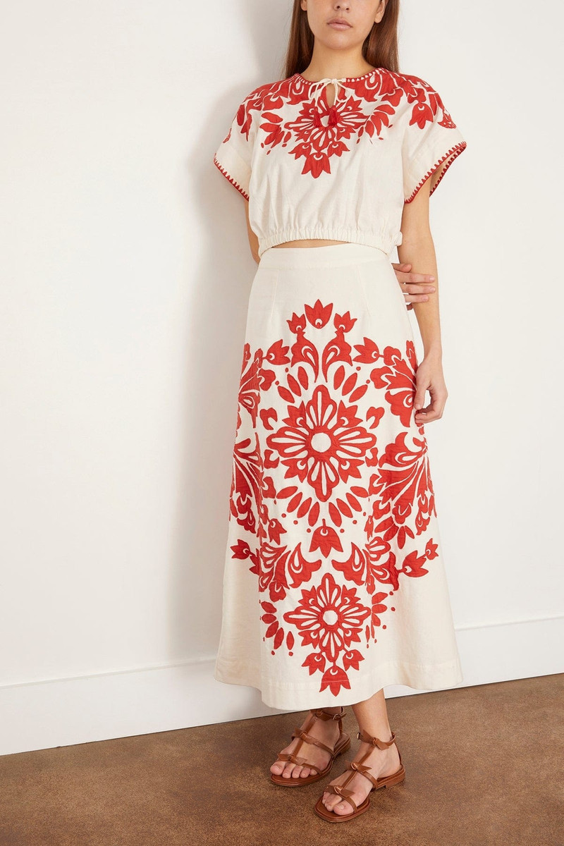 Sea Liliana Applique Top in Red outlook