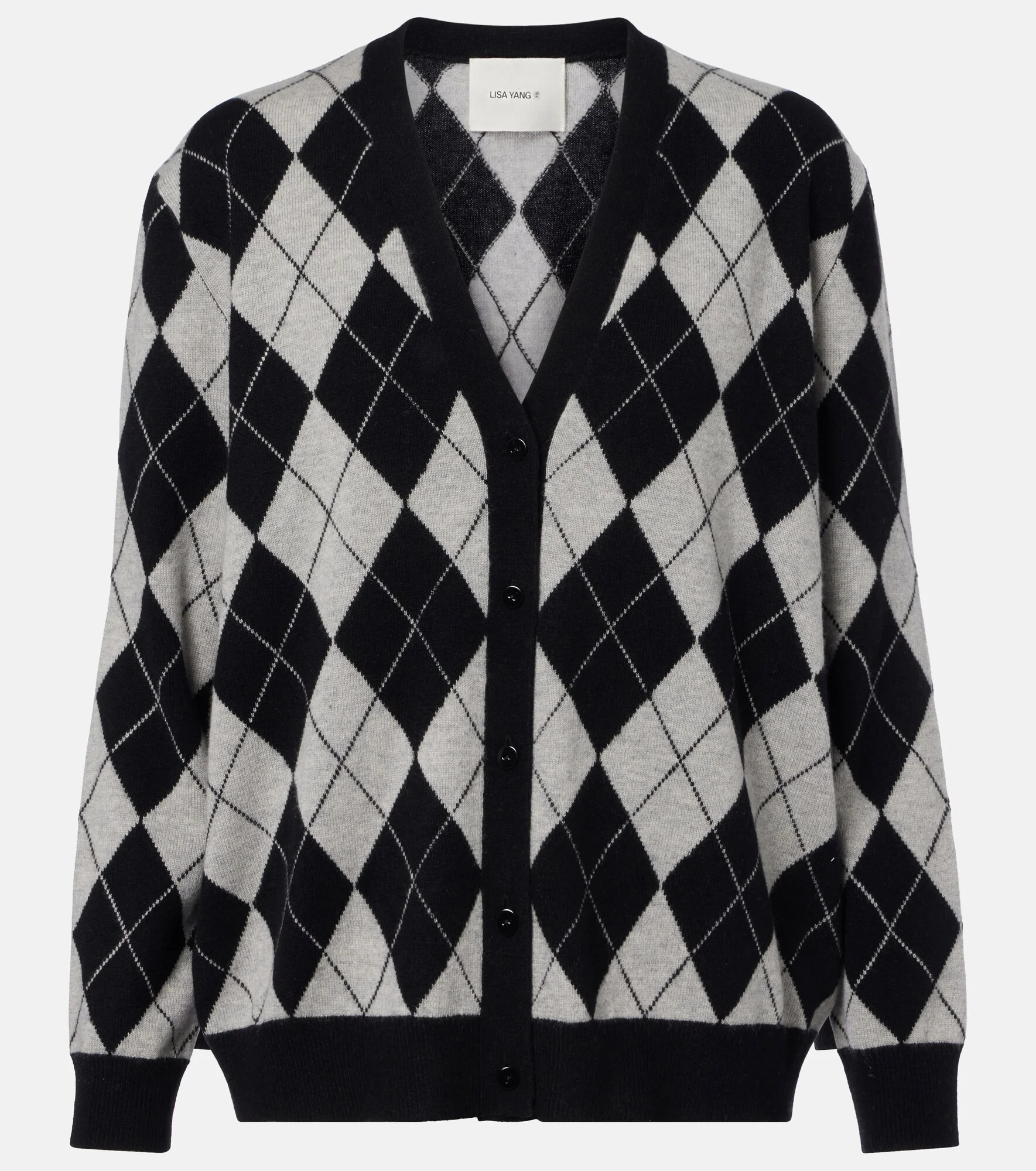 Raelyn argyle cashmere cardigan - 1