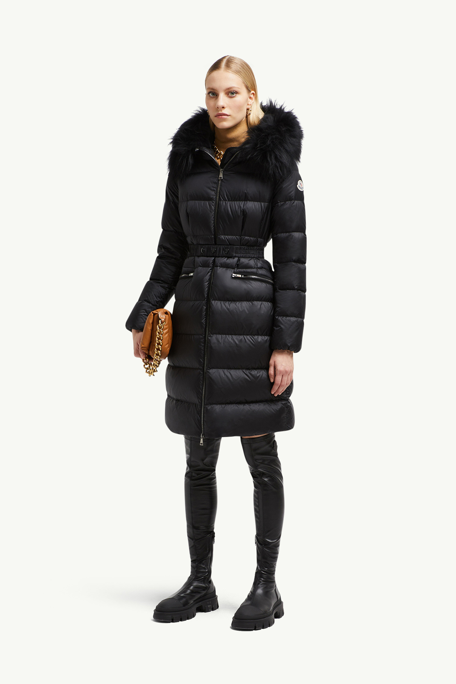 Boedic Hooded Shearling-Trimmed Long Down Jacket - 2