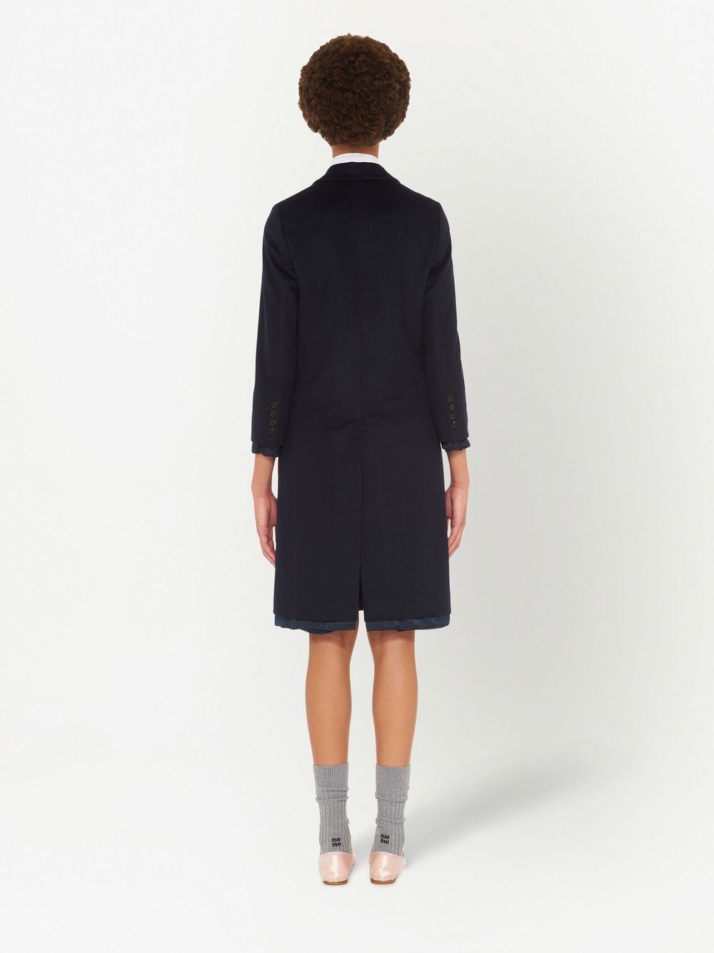 Single-Breasted Velour coat - 4