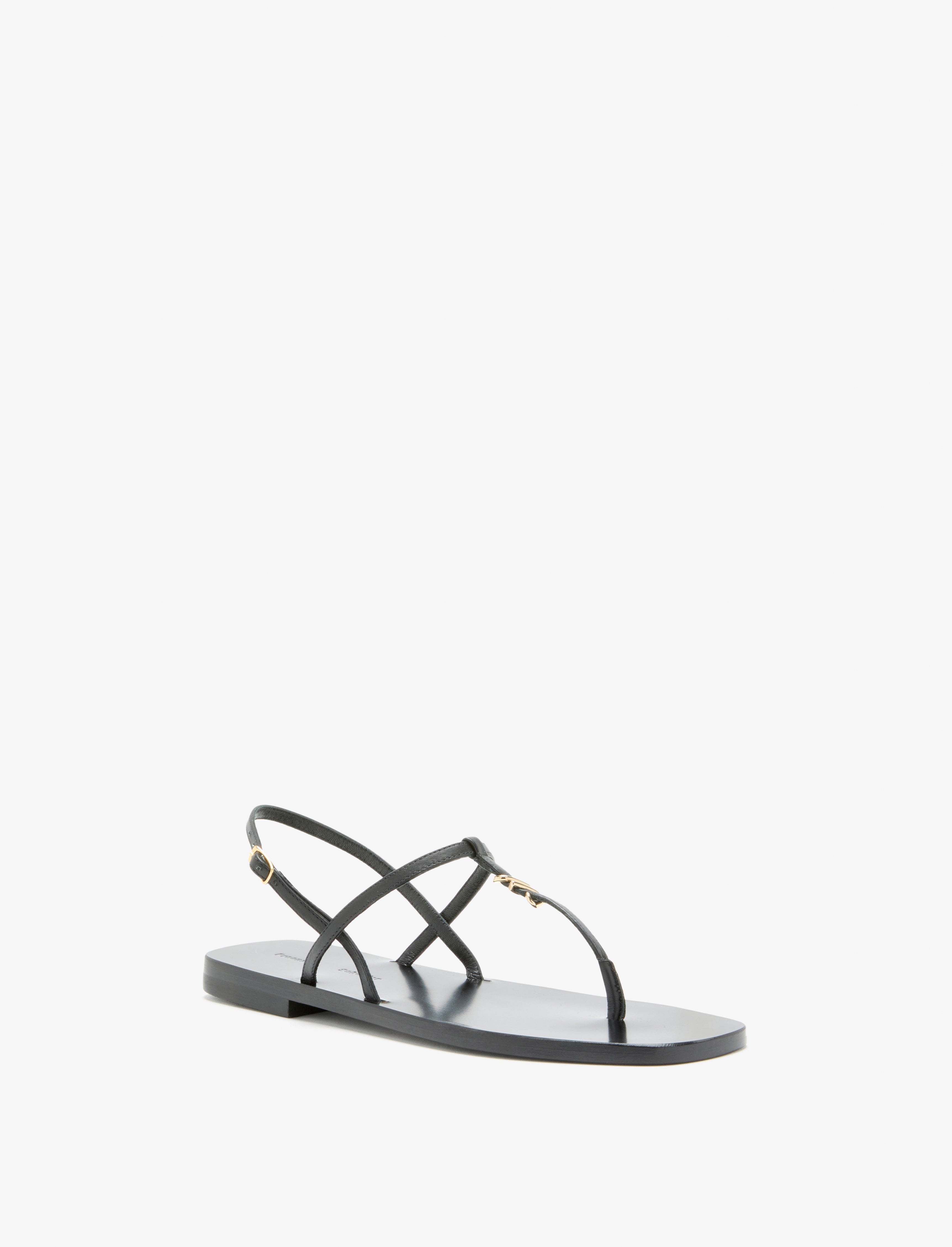 Monogram T Strap Sandals - 2