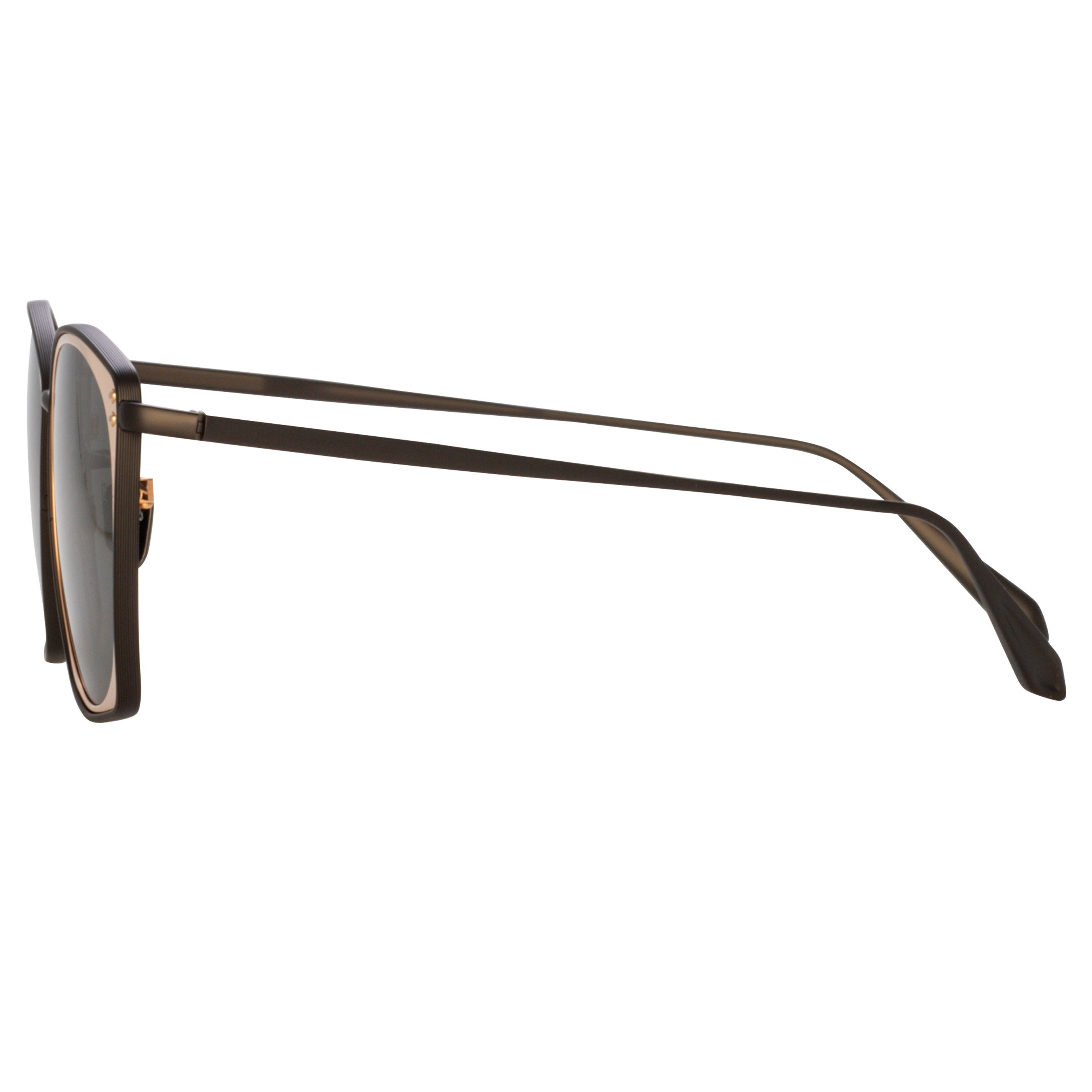MILO SQUARE SUNGLASSES IN NICKEL AND ROSE GOLD - 5