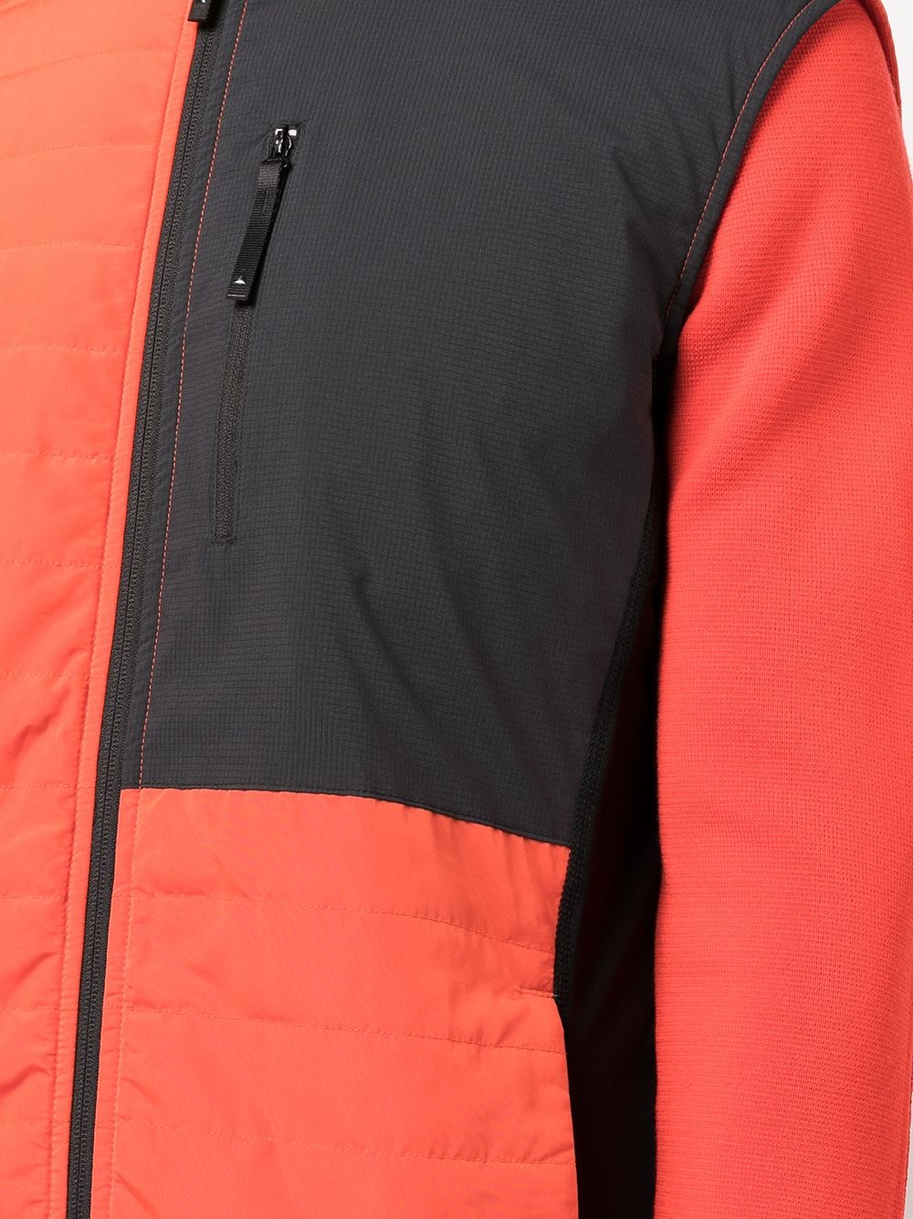 colour-block fleece vest - 5