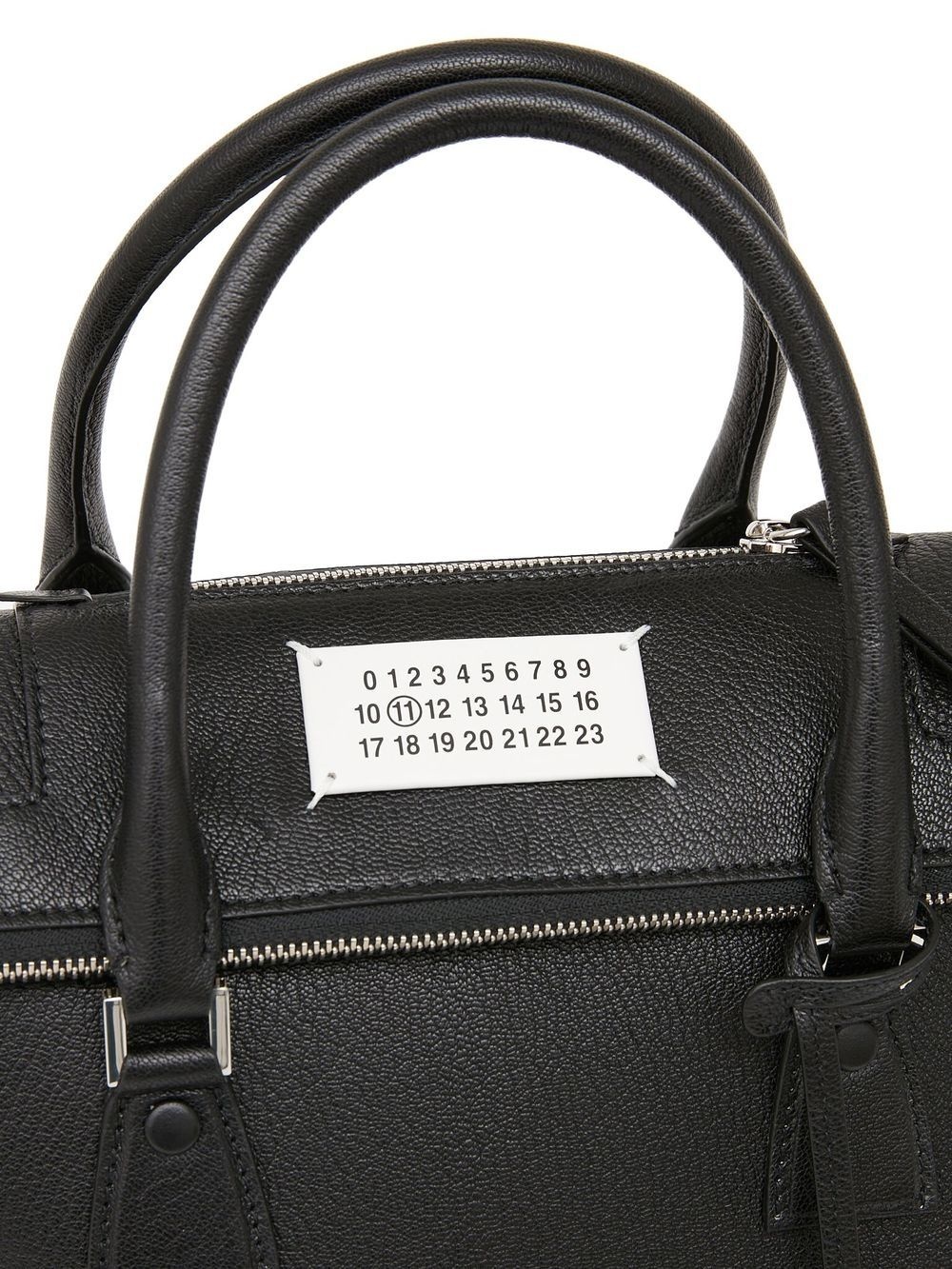 logo-patch leather shoulder bag - 4