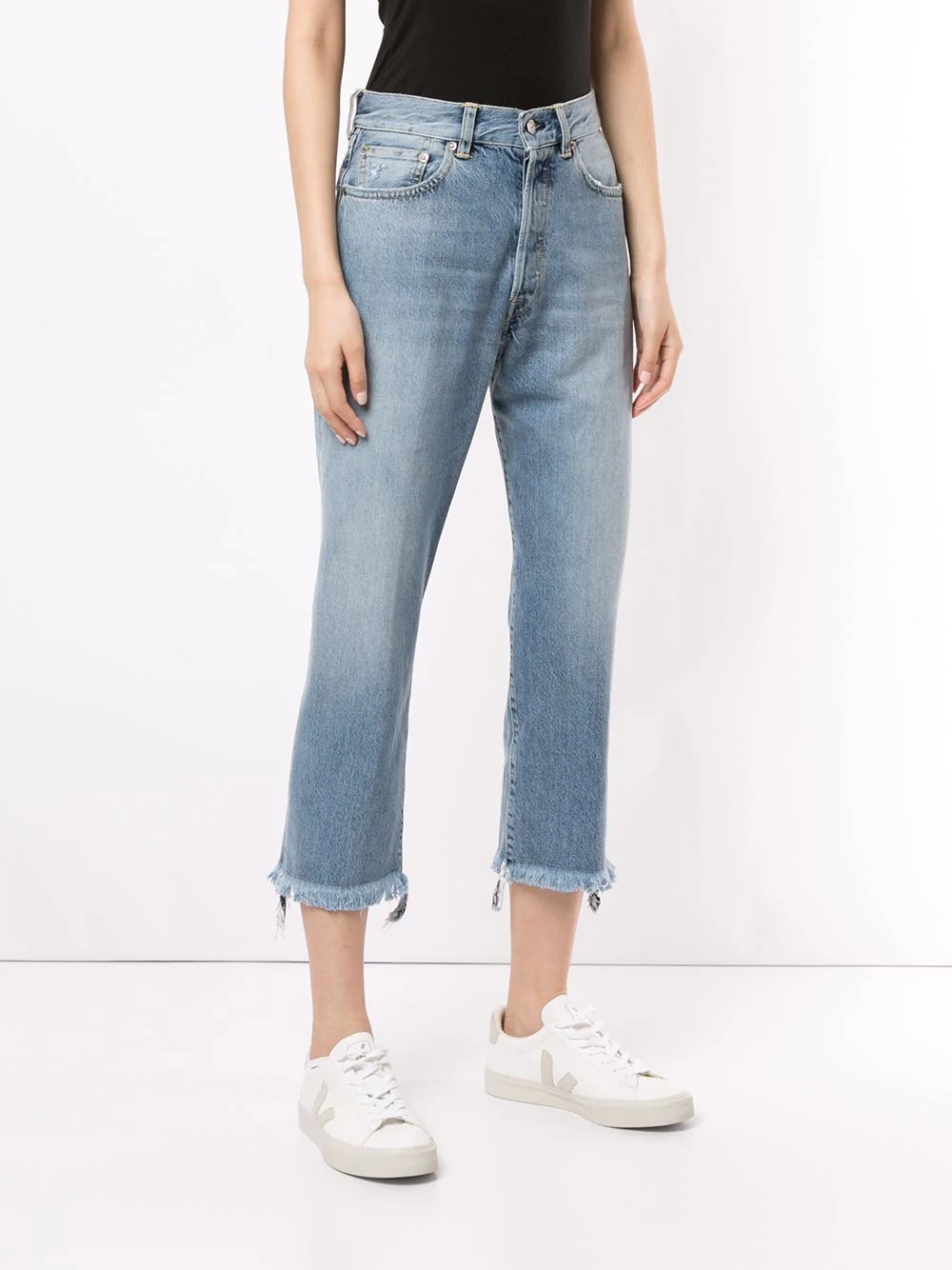 cropped straight leg jeans - 3