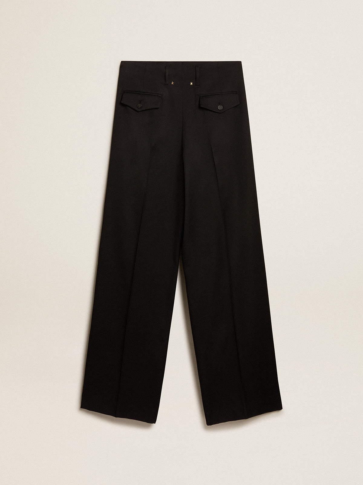 Women’s black wool gabardine pants - 5