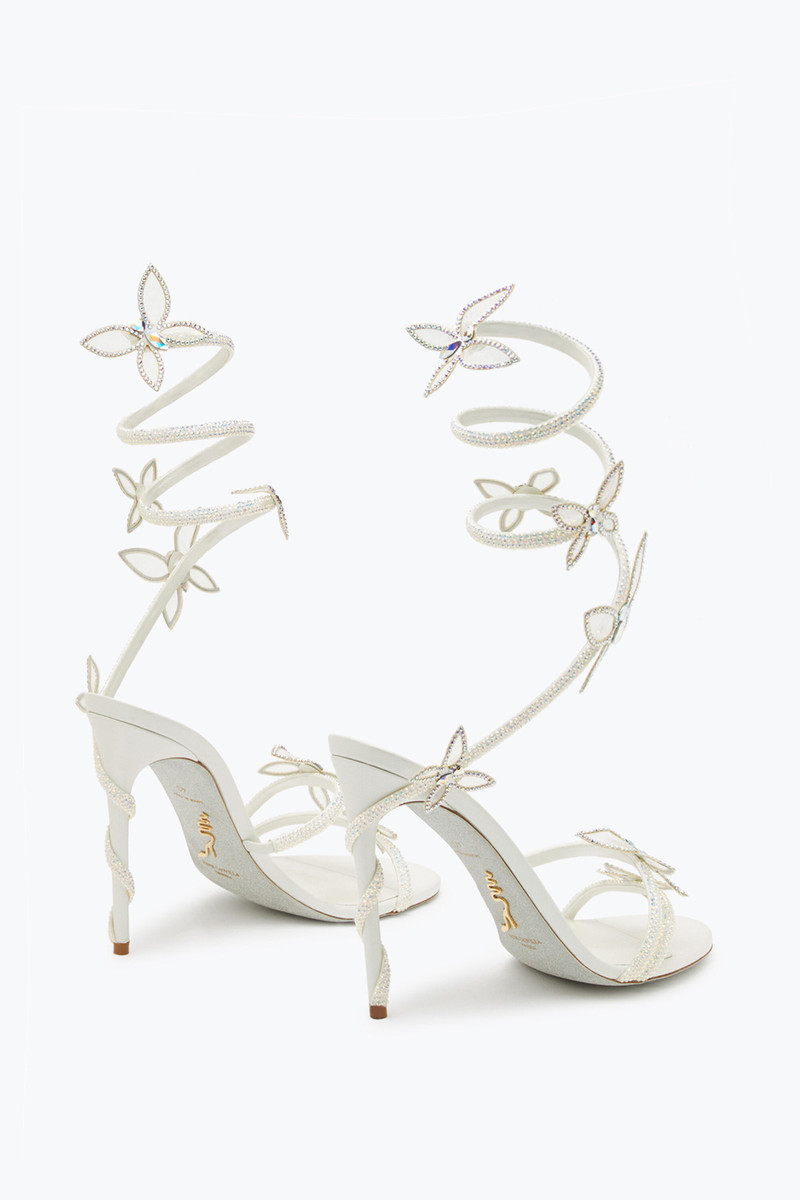 RENE CAOVILLA Margot Crystal White Sandal 105 outlook