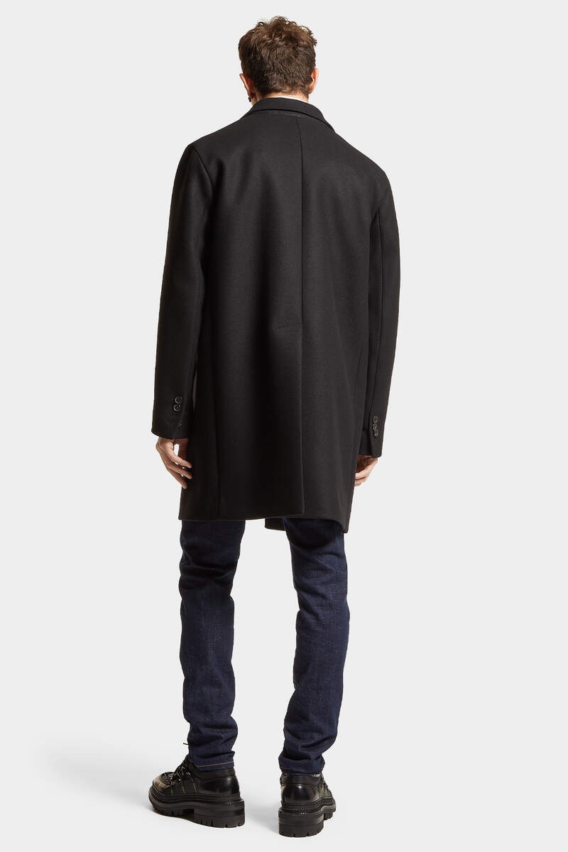 FELTED WOOL SOFT SHOULDER COAT - 4