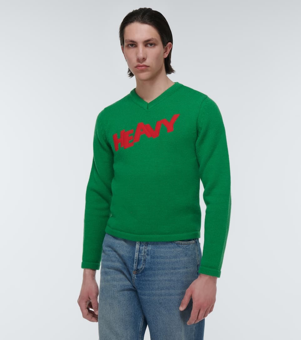 Embroidered wool-blend sweater - 3