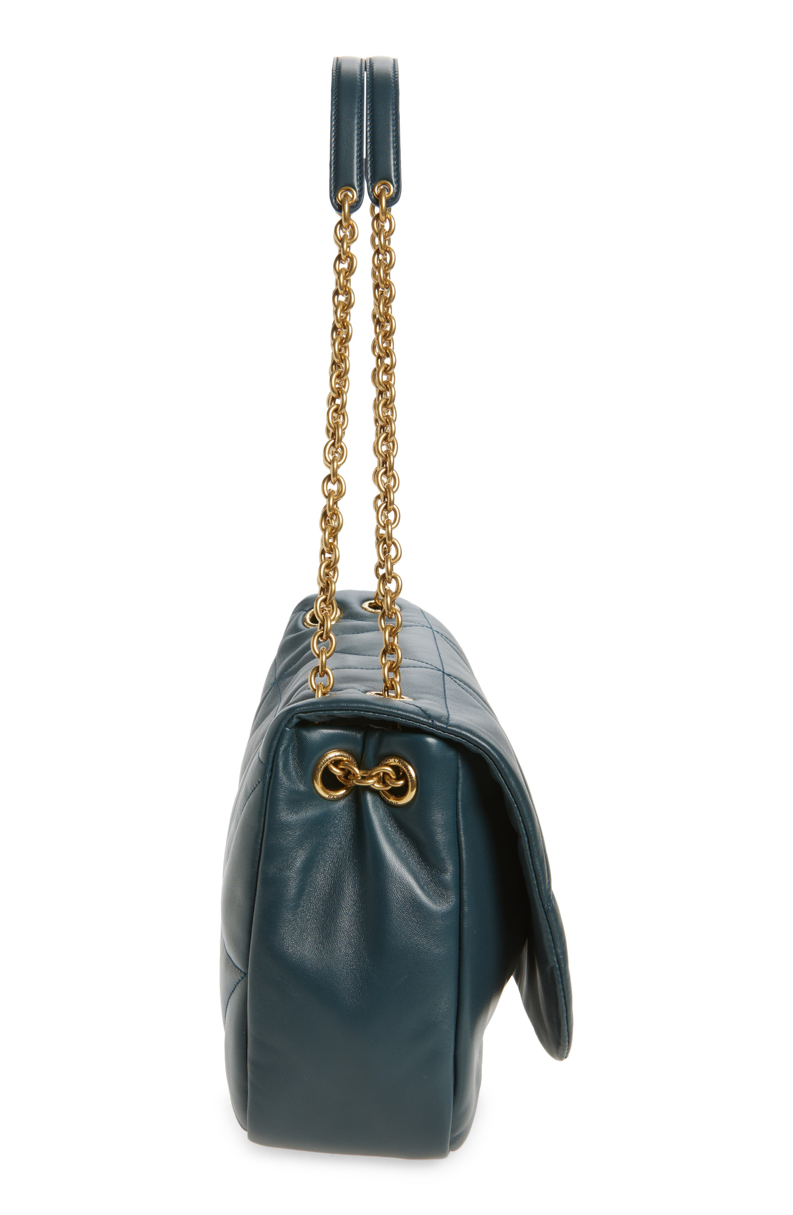 Saint Laurent Medium Jamie 4.3 Carré Rive Gauche Quilted Shoulder Bag in Dark Deep Sea at Nordstrom - 5