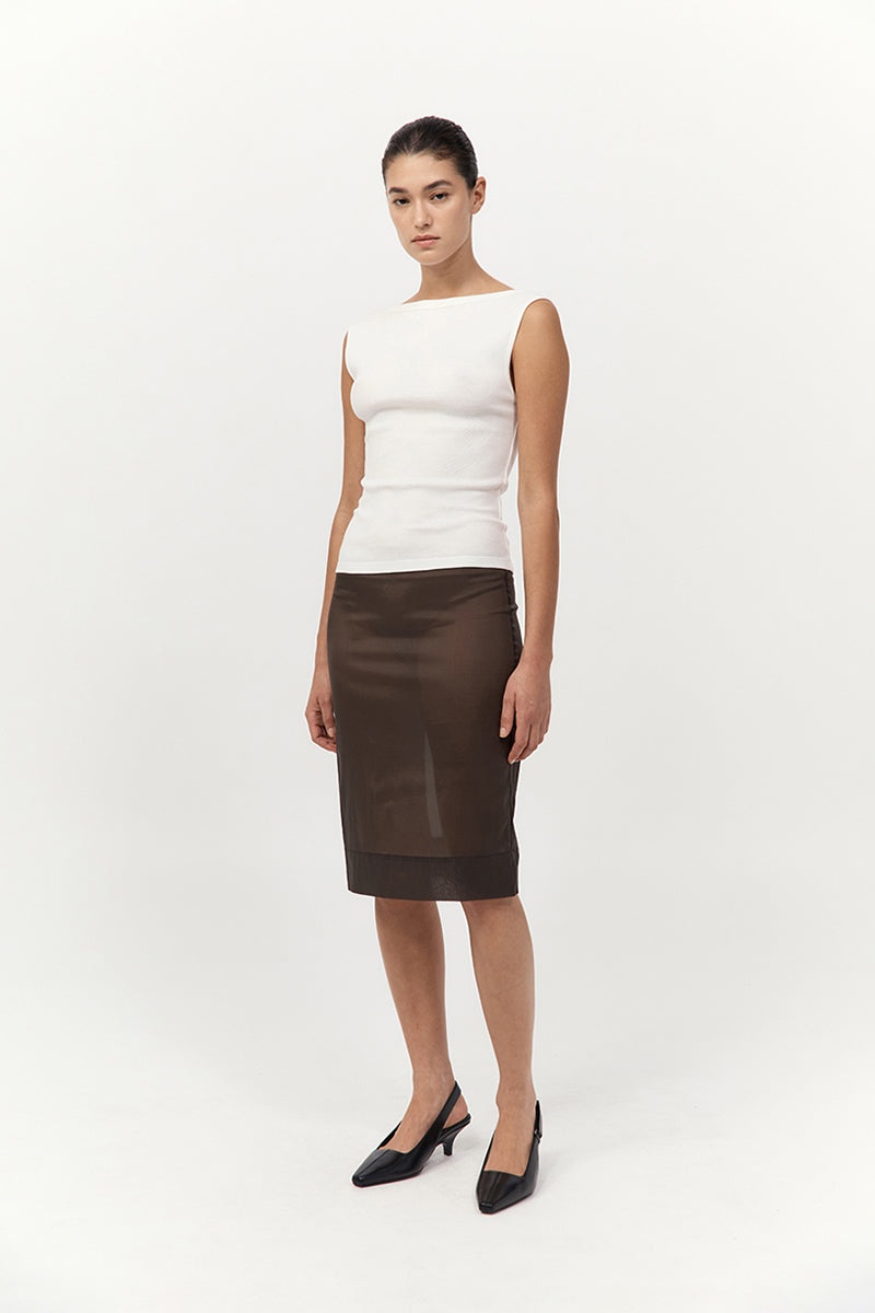 Transparent Skirt - Black Olive - 5