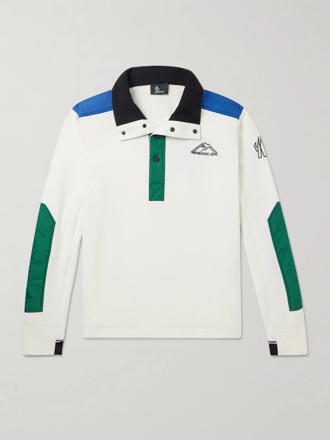 Shell-Trimmed Fleece Jacket - 1