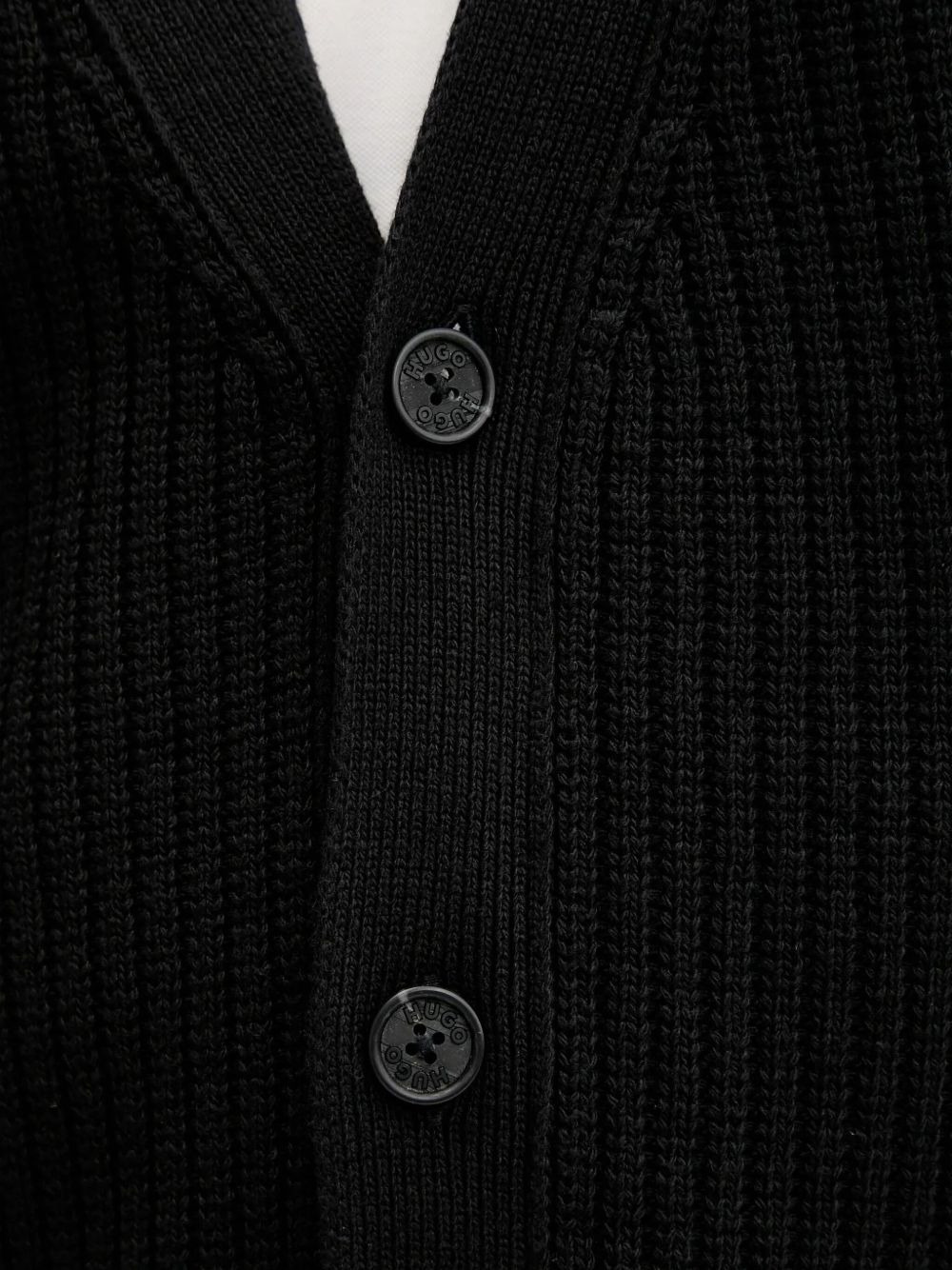 ribbed button cardigan - 5