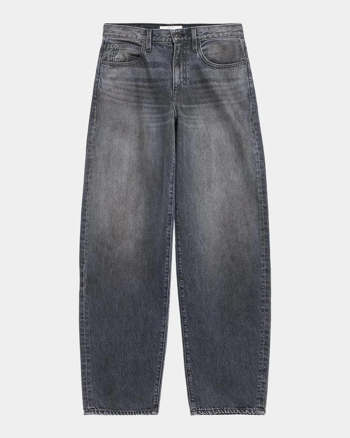 Hailey Leather-Pocket Wide-Leg Jeans - 1