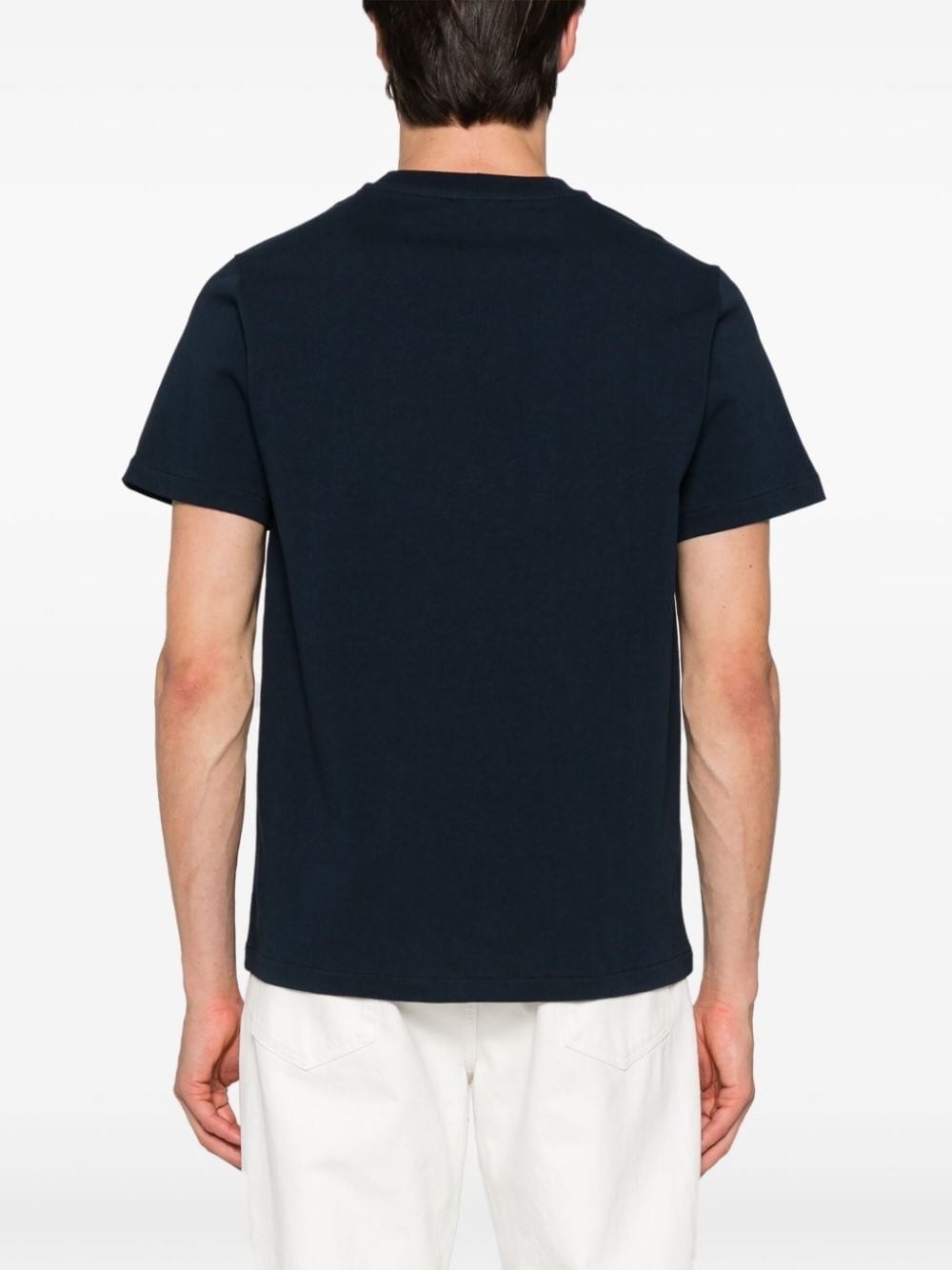 logo-embroidered cotton T-shirt - 5