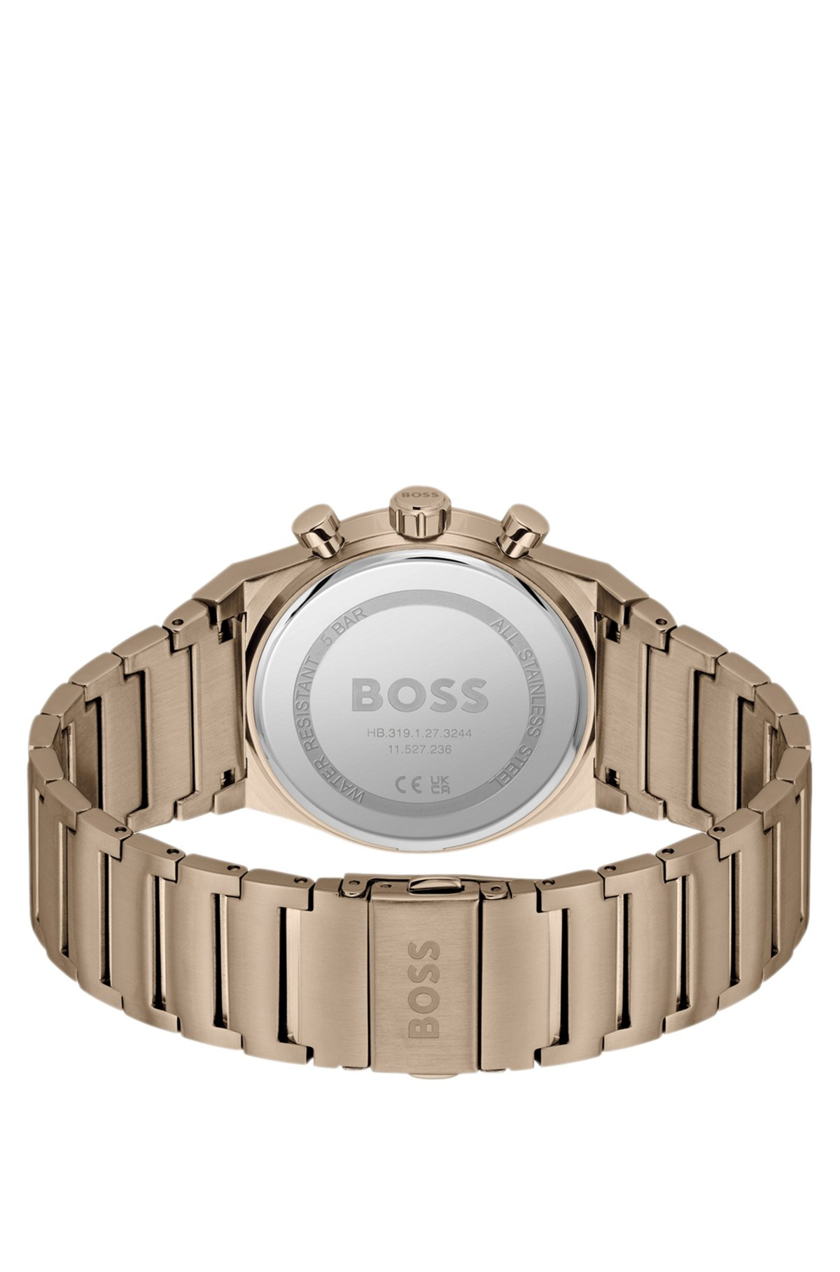 GOLD-TONE CHRONOGRAPH WATCH WITH LINK BRACELET - 3