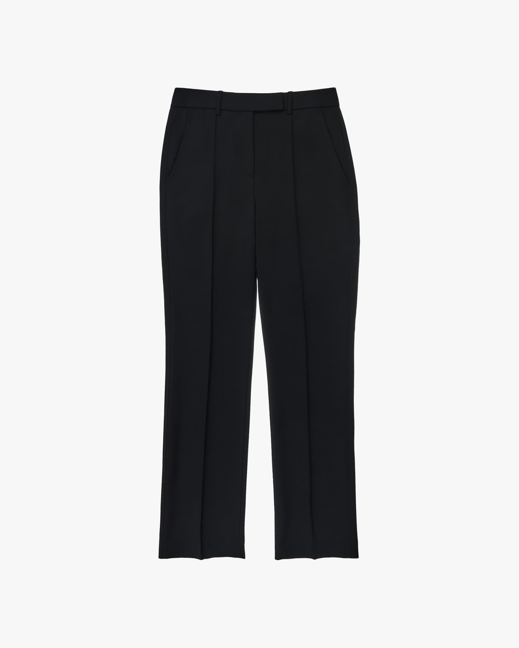 STRETCH WOOL STOVEPIPE PANT - 1