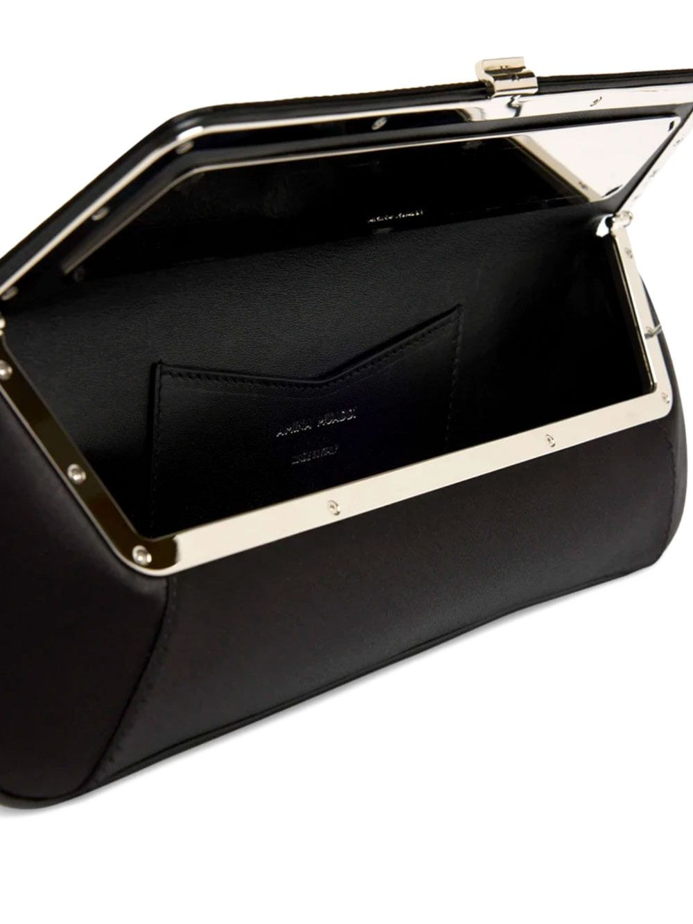 metallic-trim clutch bag - 3