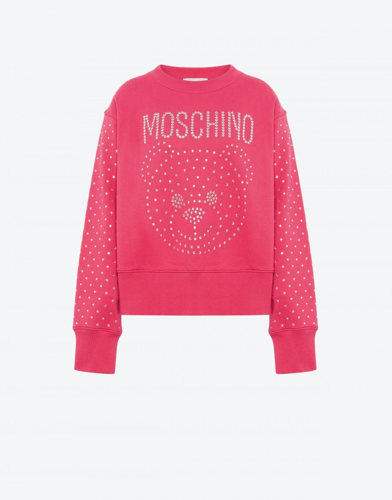 CRYSTAL TEDDY BEAR ORGANIC COTTON SWEATSHIRT 1