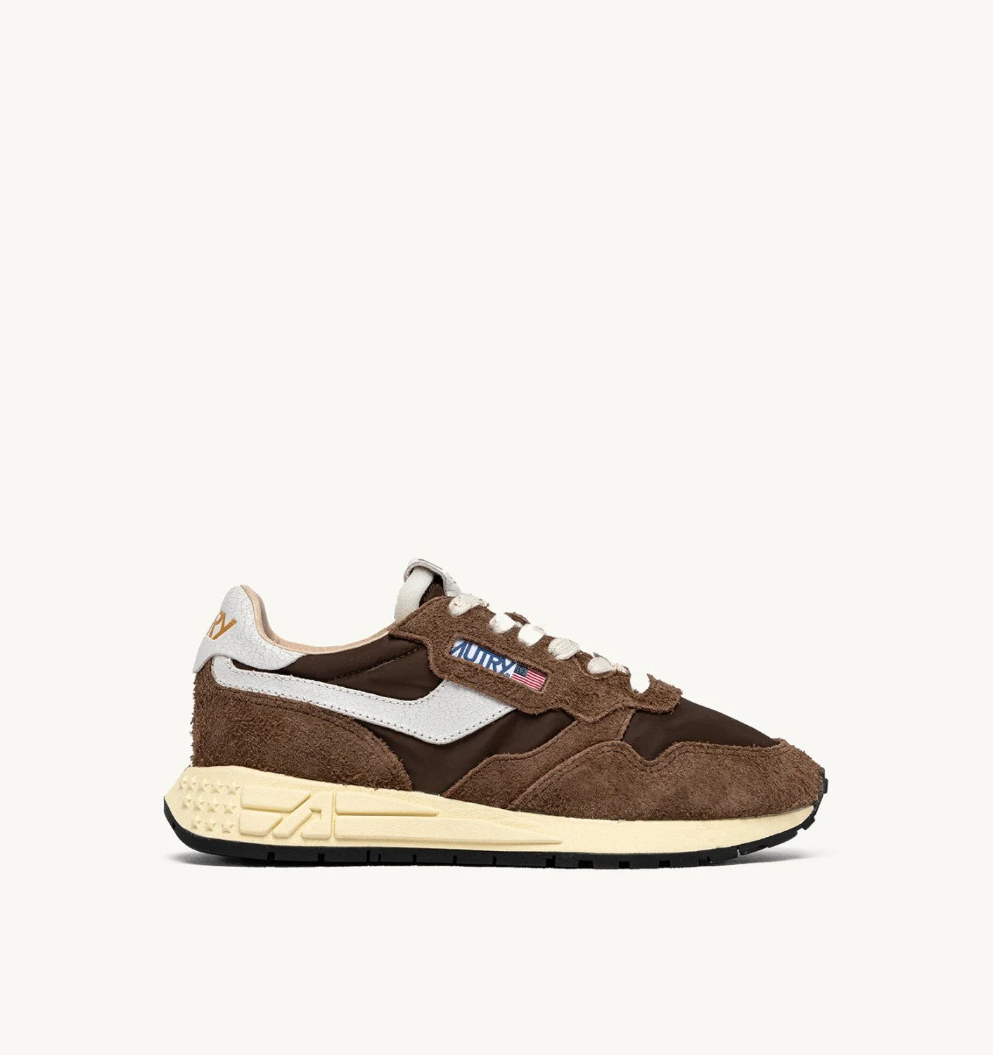 REELWIND LOW SNEAKERS IN WHITE AND TUNDRA NYLON AND SUEDE - 1