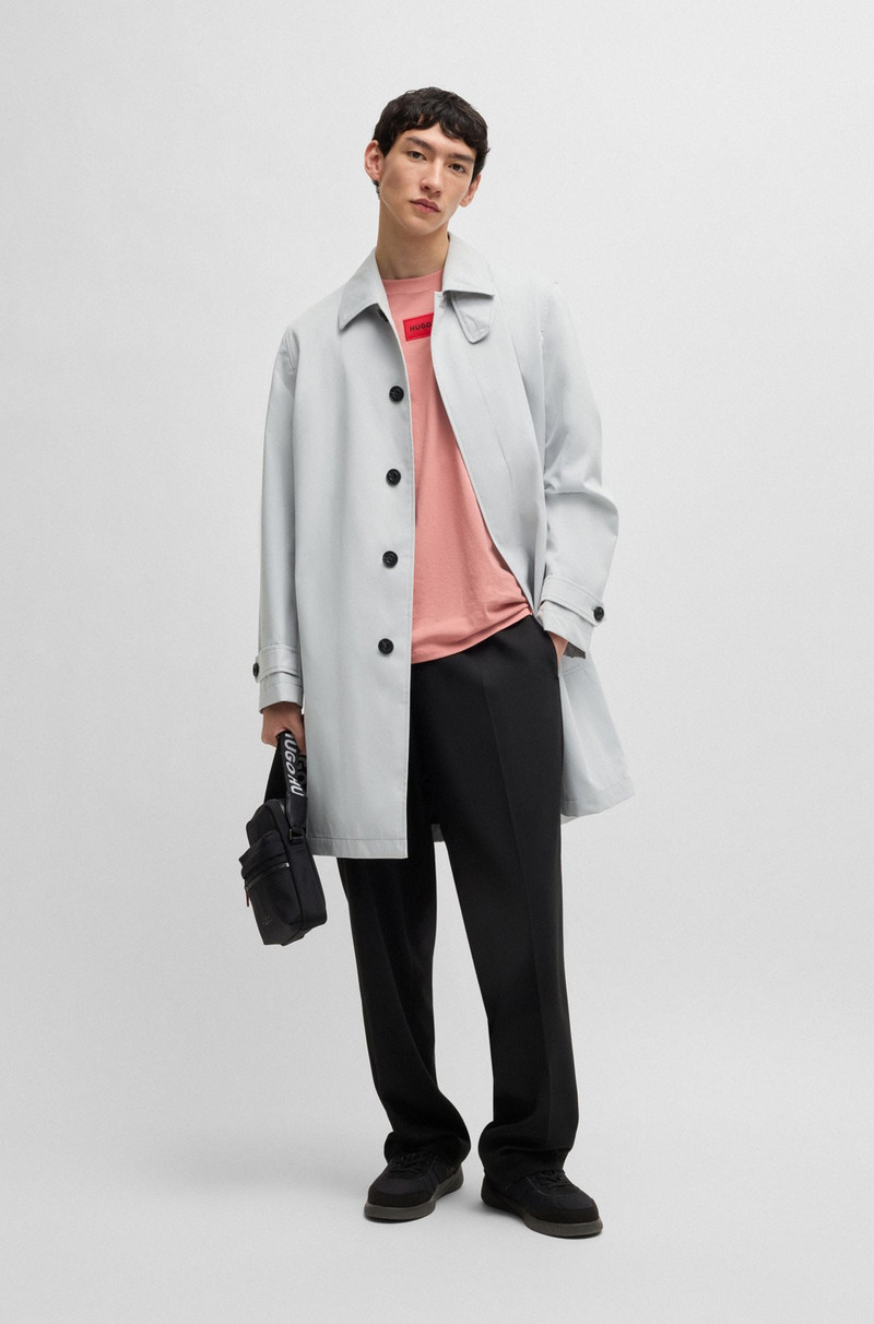 HUGO REGULAR-FIT COAT IN WATER-REPELLENT GABARDINE outlook