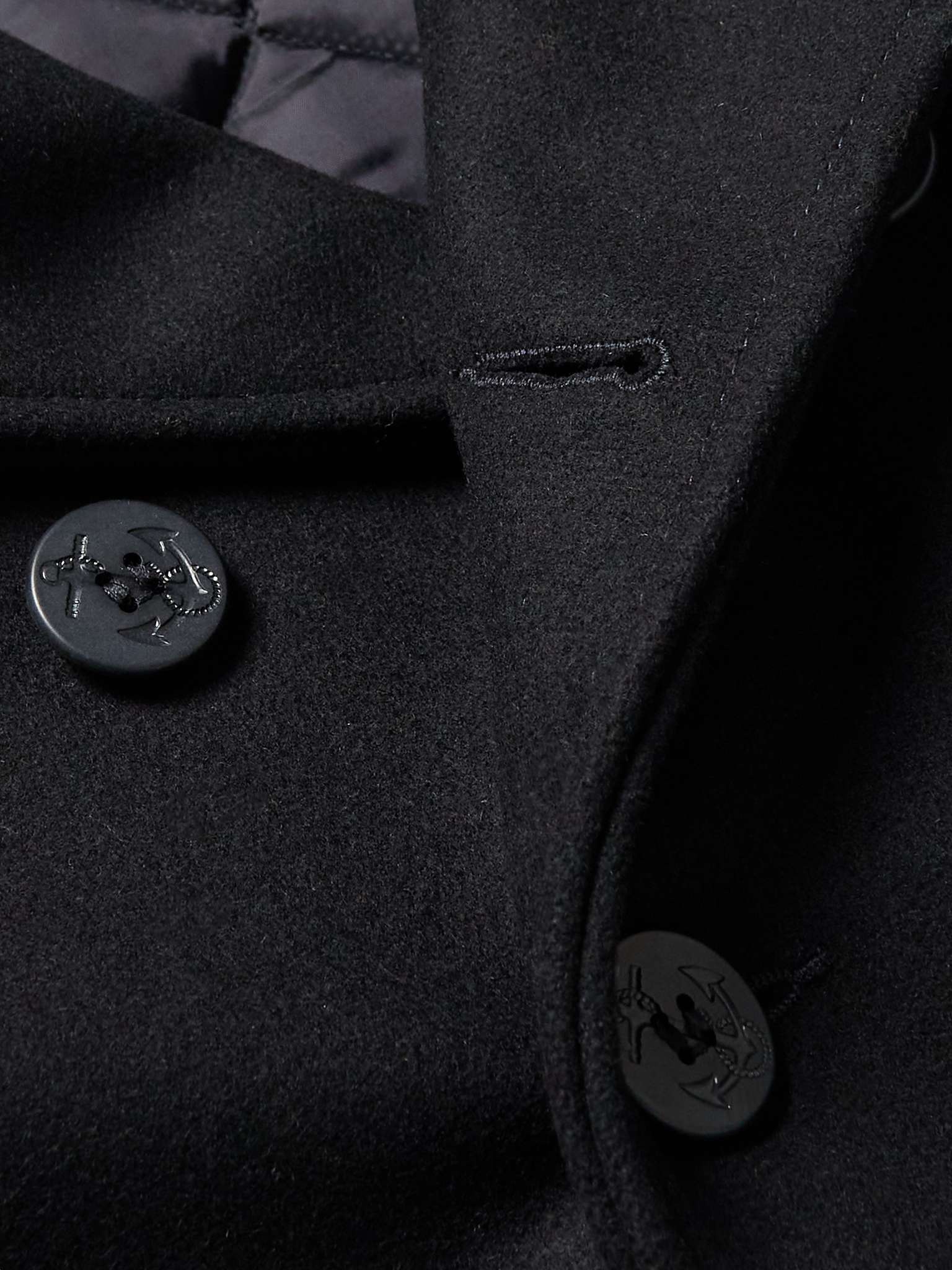 Melton Wool-Blend Peacoat - 5