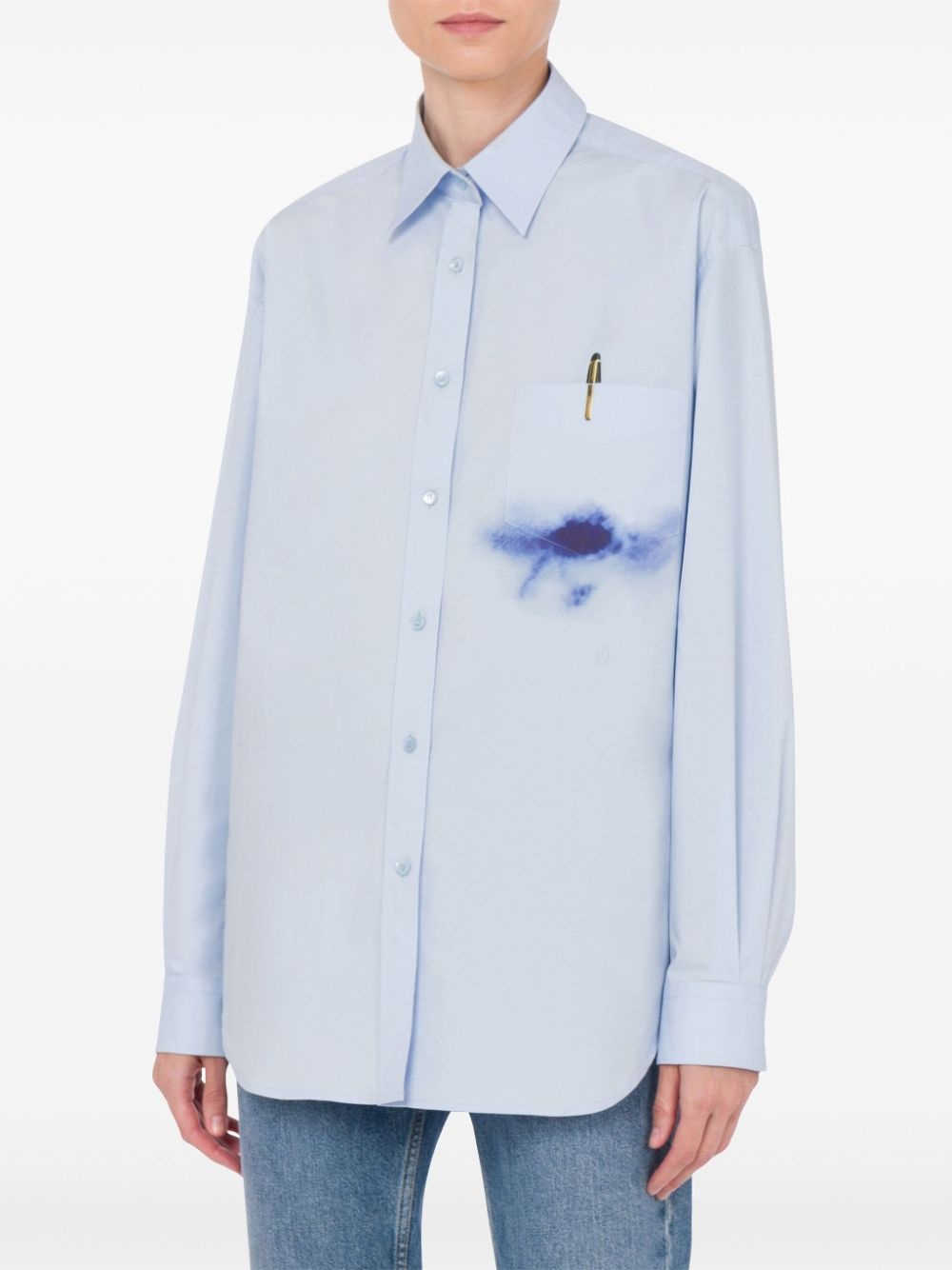 pen blotch-print shirt - 2
